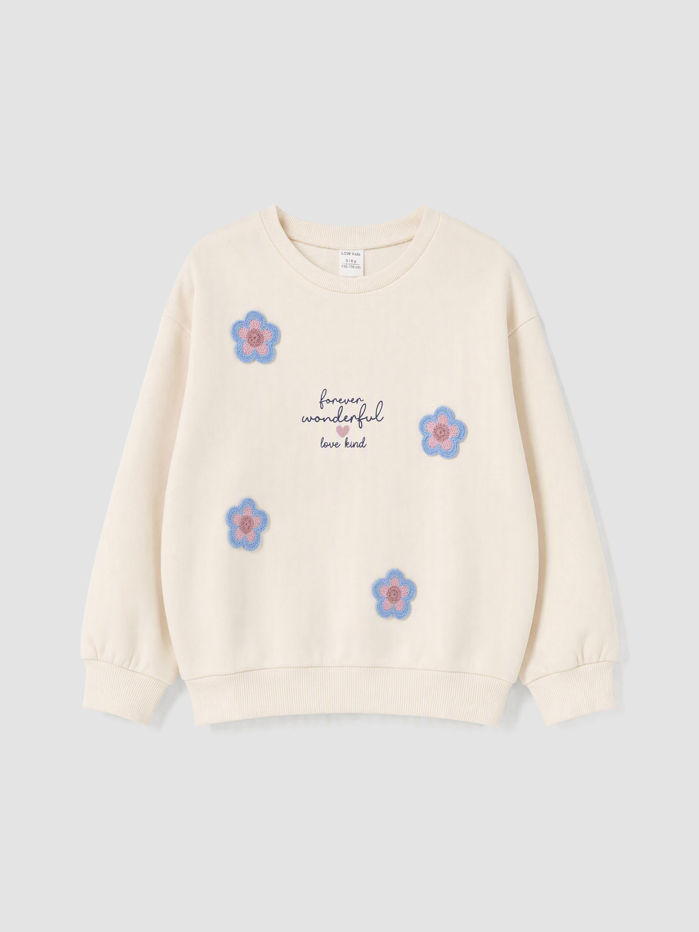 2 Pack Floral Girls' Thick Sweatshirt-5