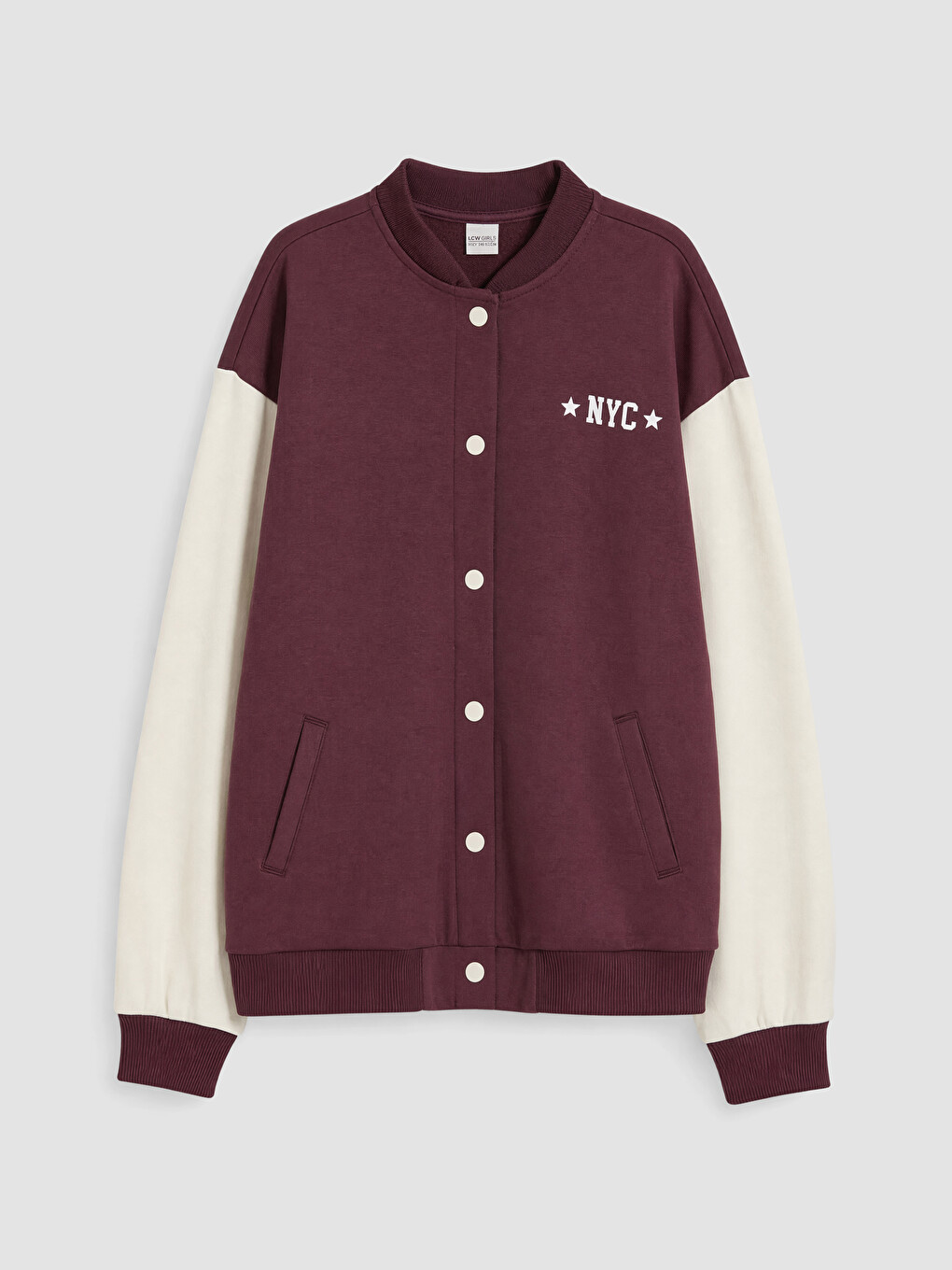 Xhaketë Varsity Me Jakë Varsity Dhe Print Nyc Për Vajza