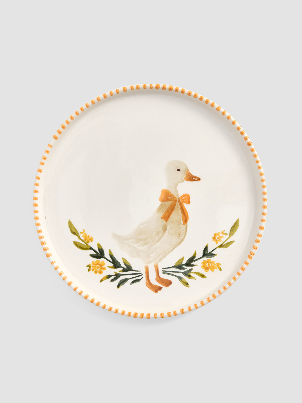 4'lü Fiyonk Baskılı Seramik Pasta Tabağı-3