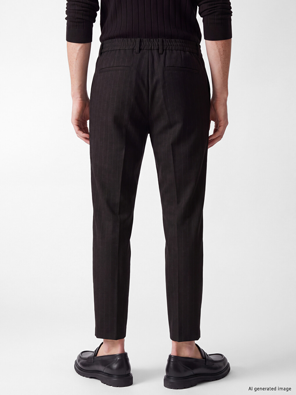 Pocketed Striped Men's Trousers-3