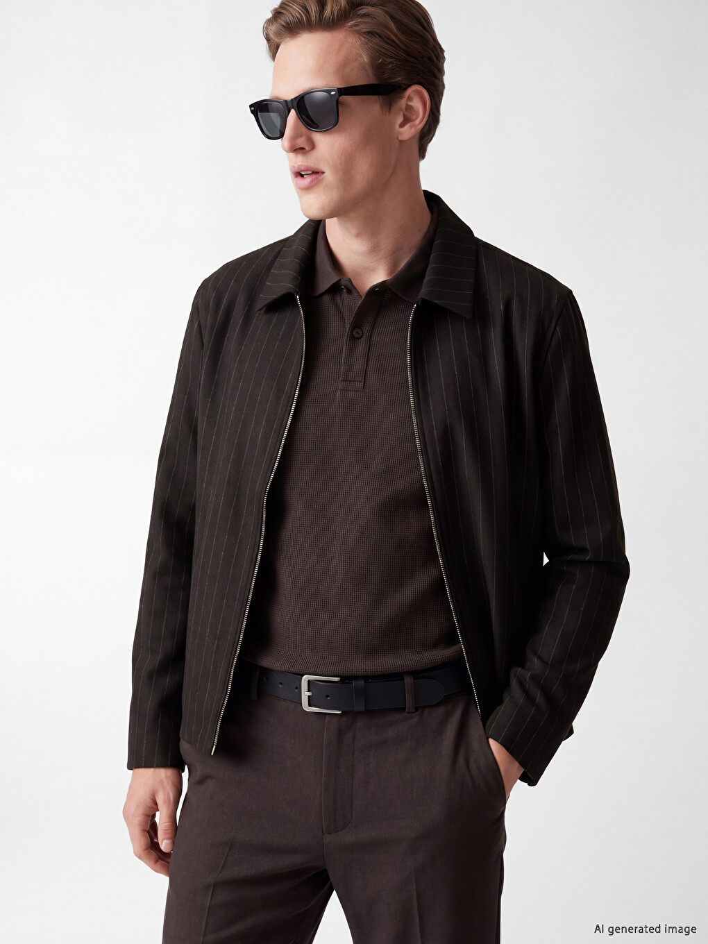 Kahverengi Regular Fit Gabardin Erkek Ceket