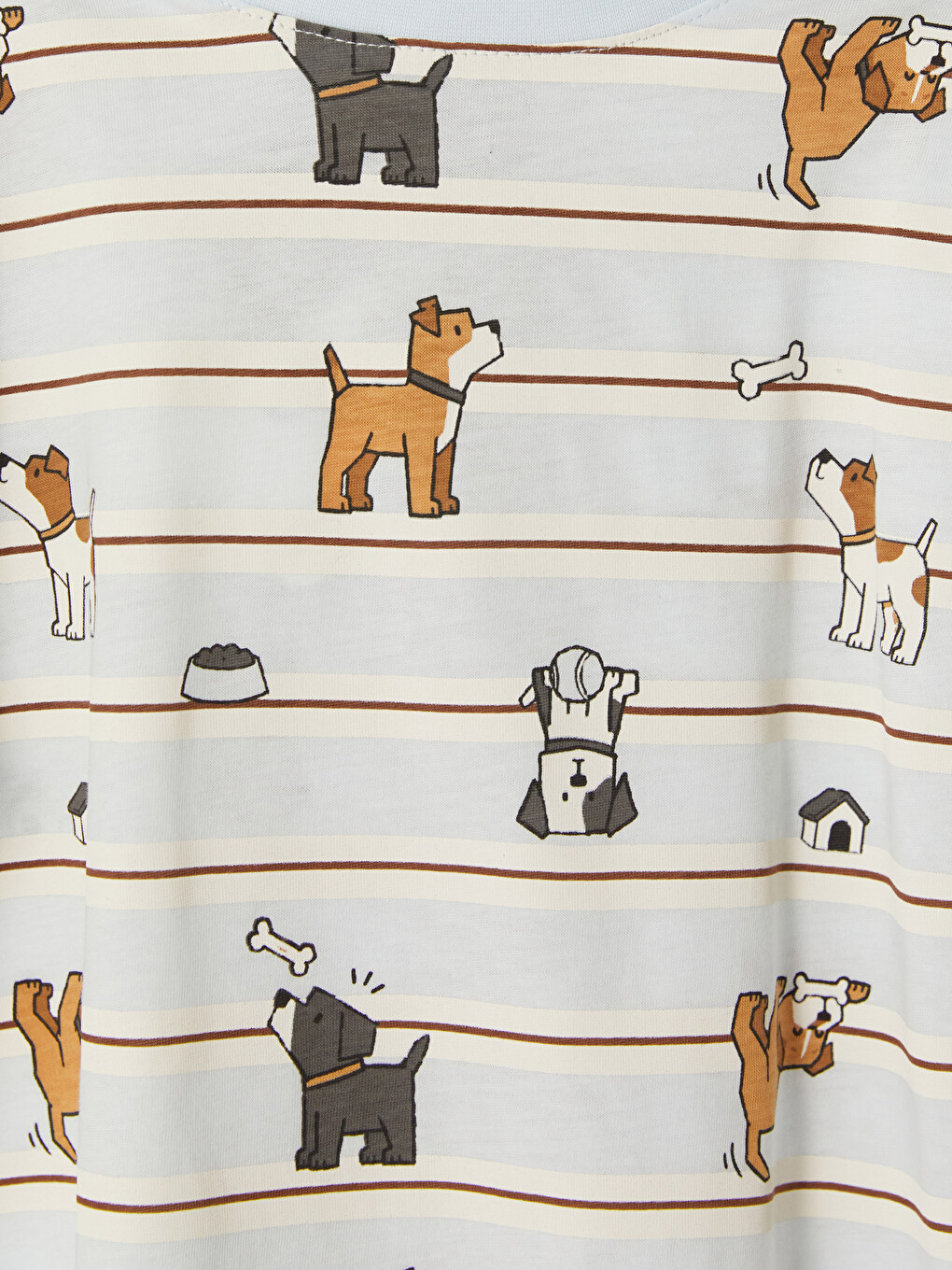Mavi Bisiklet Yaka Erkek Çocuk Pijama Takım-5