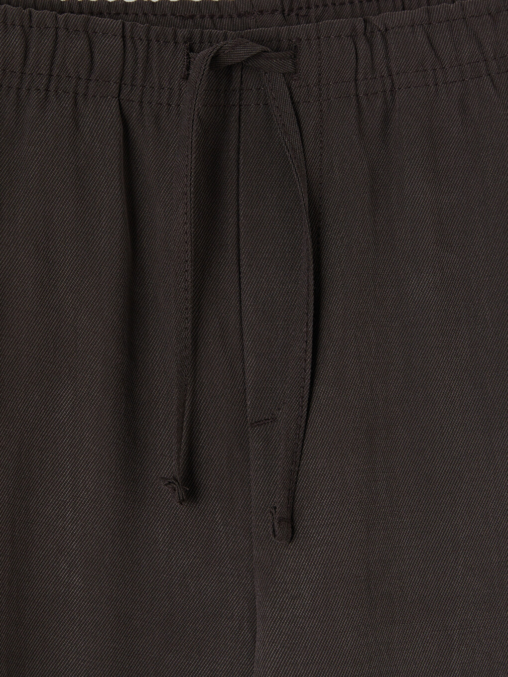 Kahverengi Beli Lastikli Geniş Paça Kadın Pantolon-1