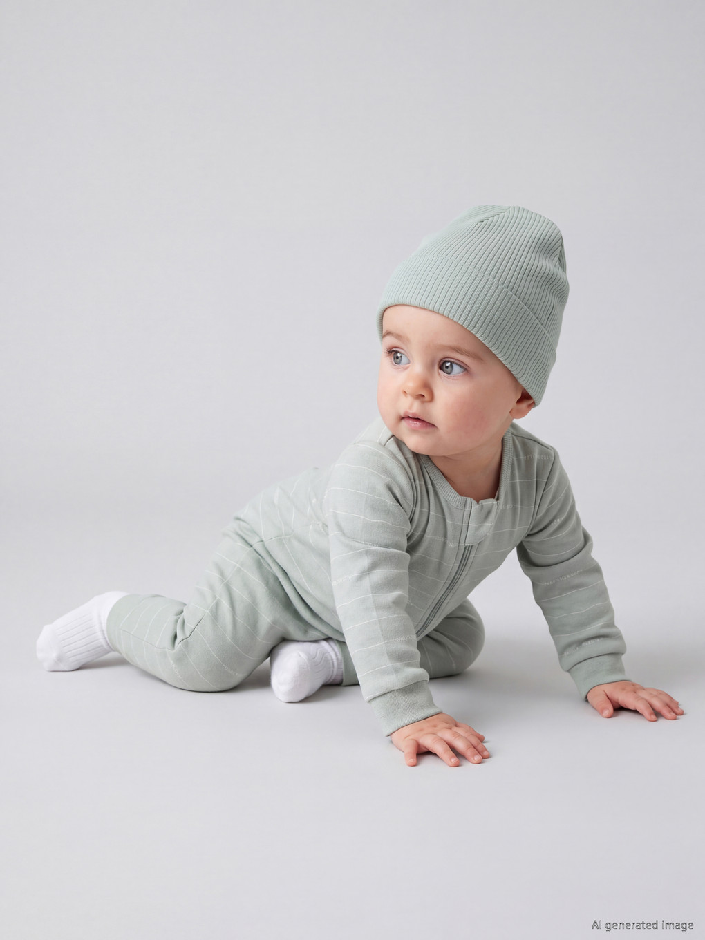 Crew Neck Baby Boys' Jumpsuit