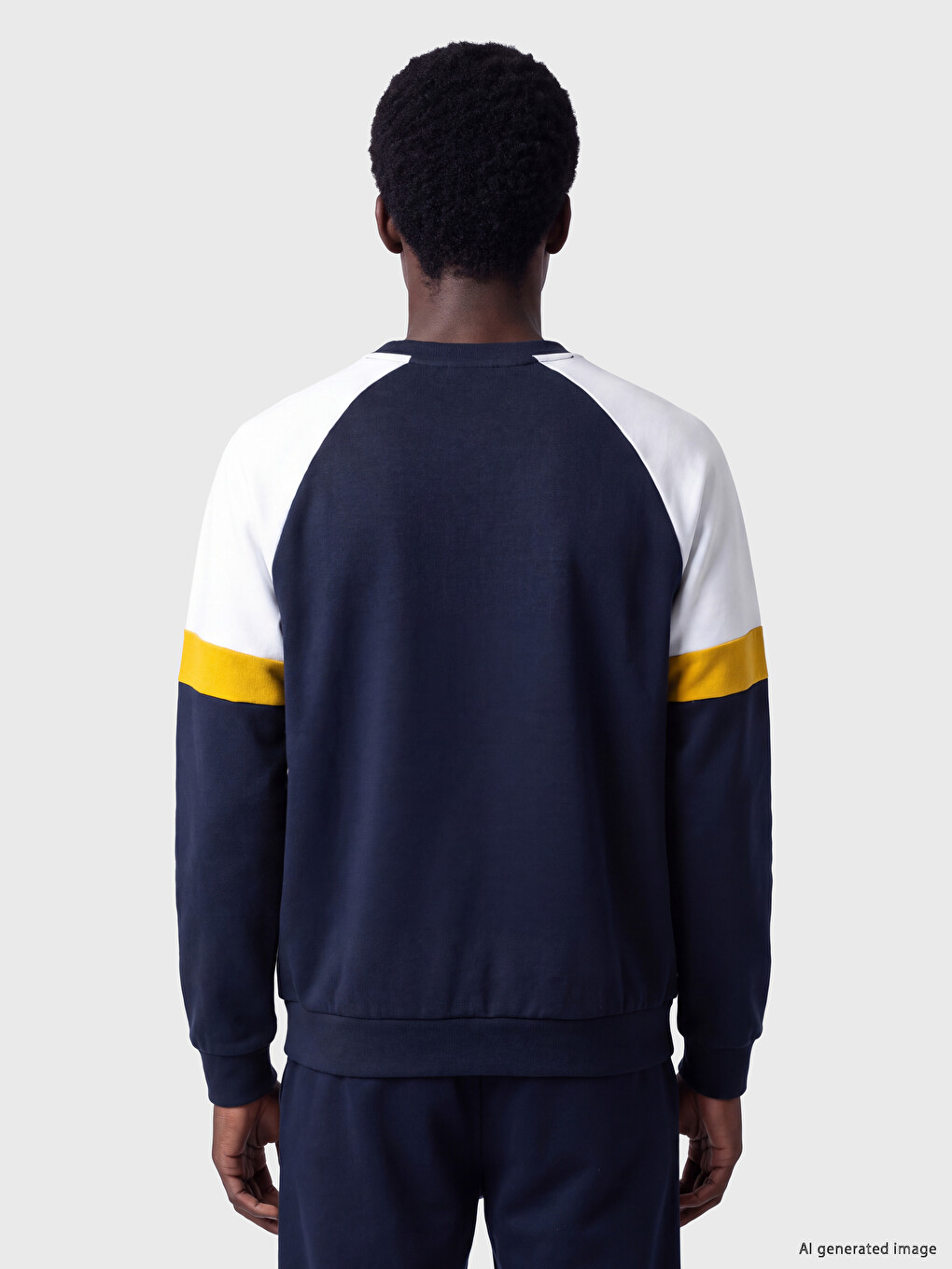 Lacivert Real Madrid Baskılı Erkek Sweatshirt-3
