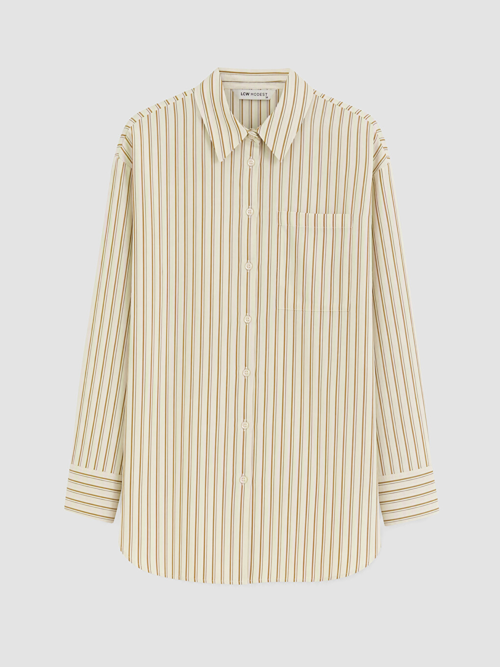 Striped Poplin Women's Shirt Tunic
