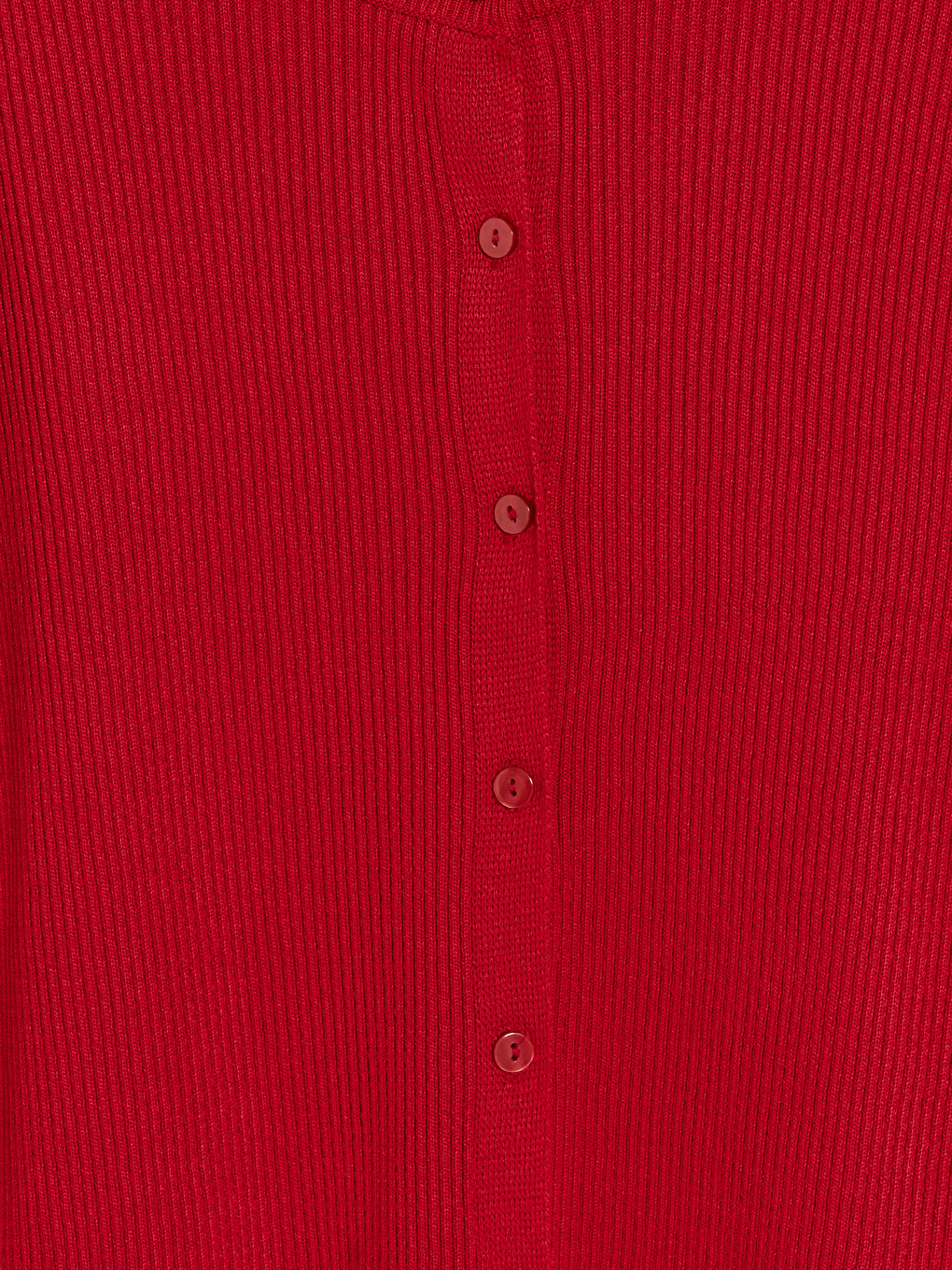 Crew Neck Ribbed Women's Knitwear Cardigan-2