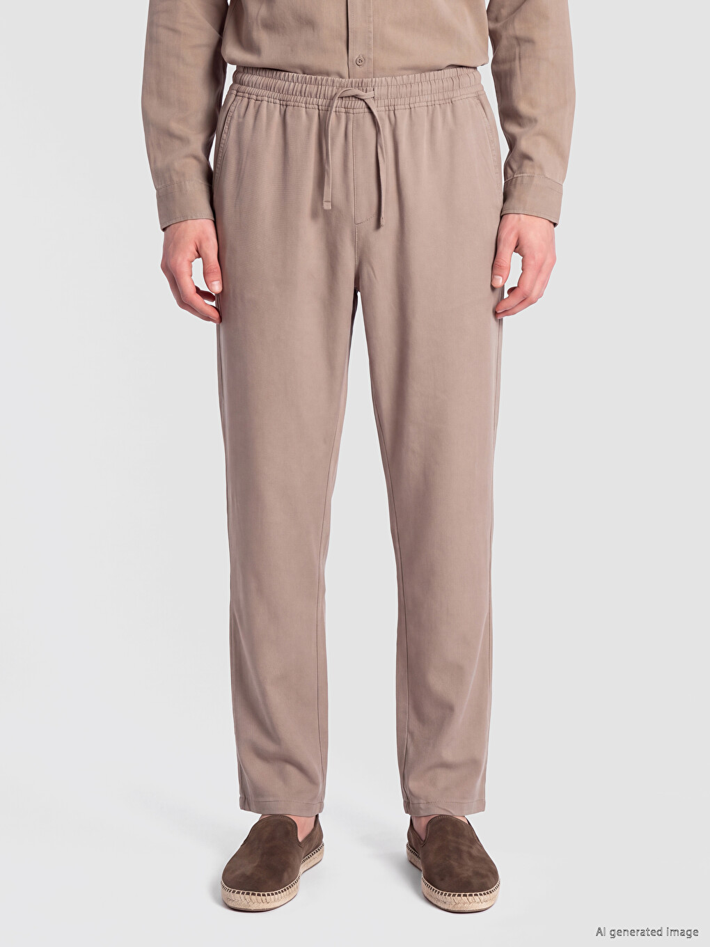 Bej Regular Fit Erkek Pantolon-1