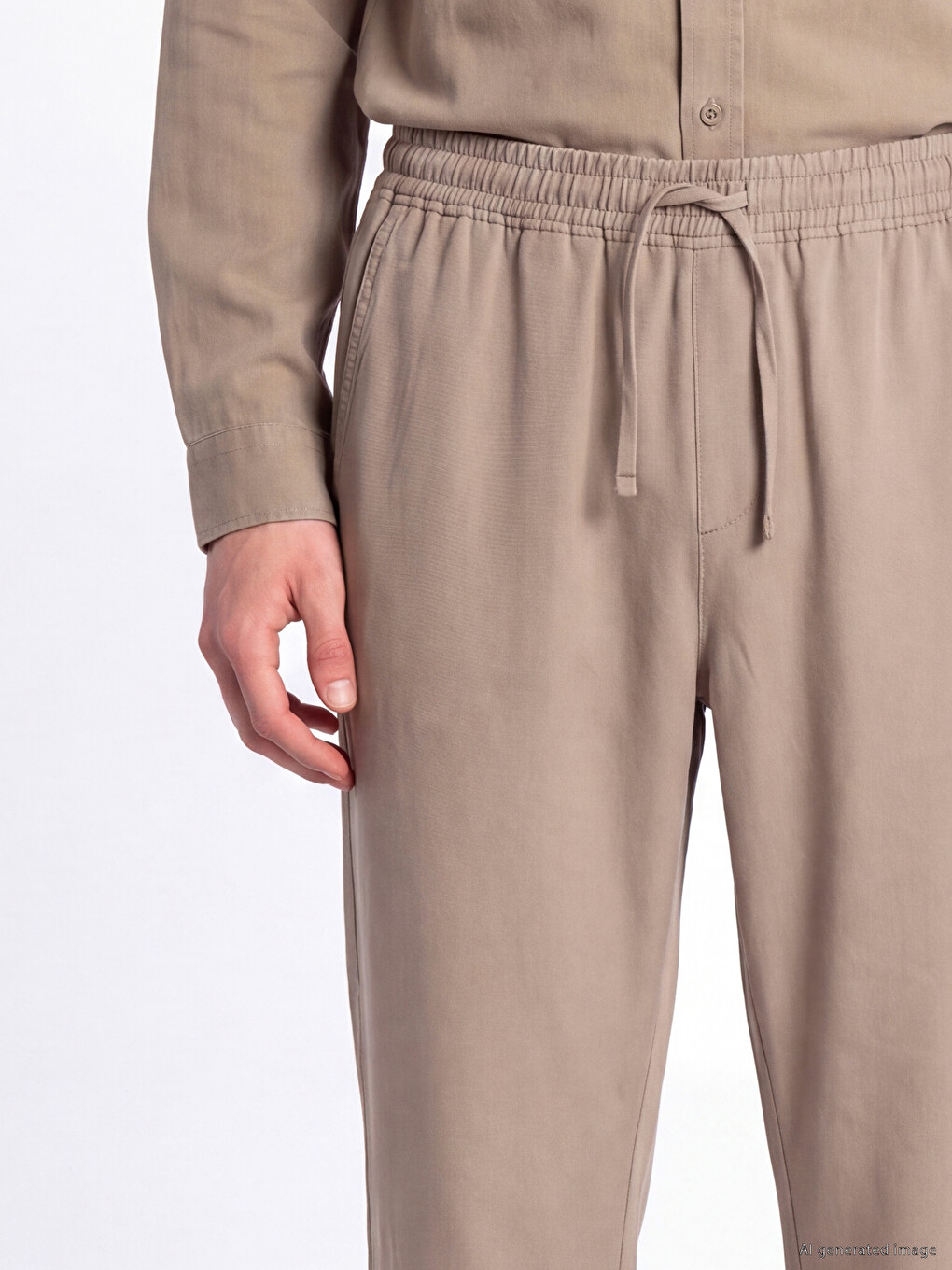 Bej Regular Fit Erkek Pantolon-2