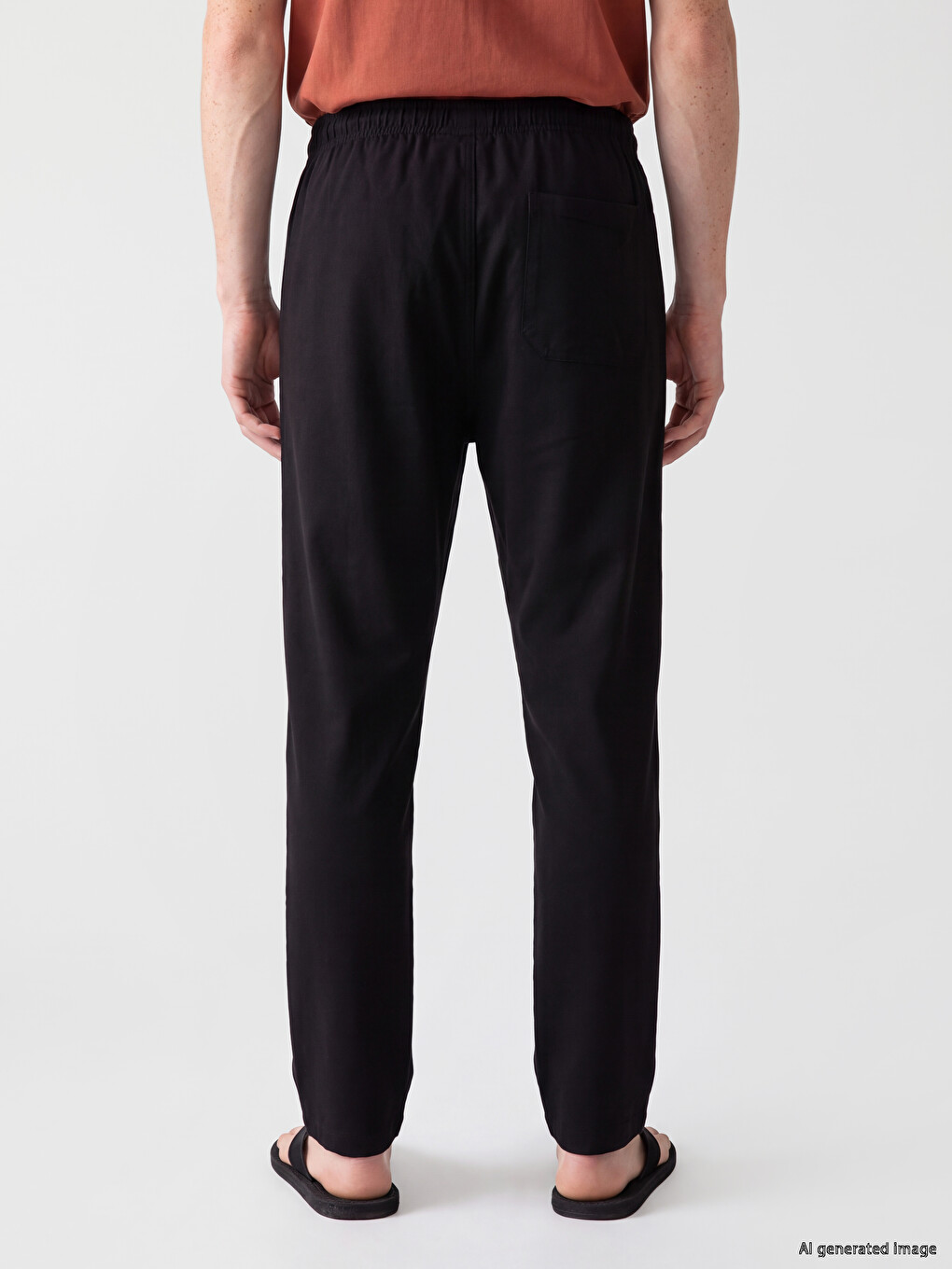 Siyah Regular Fit Erkek Pantolon-3