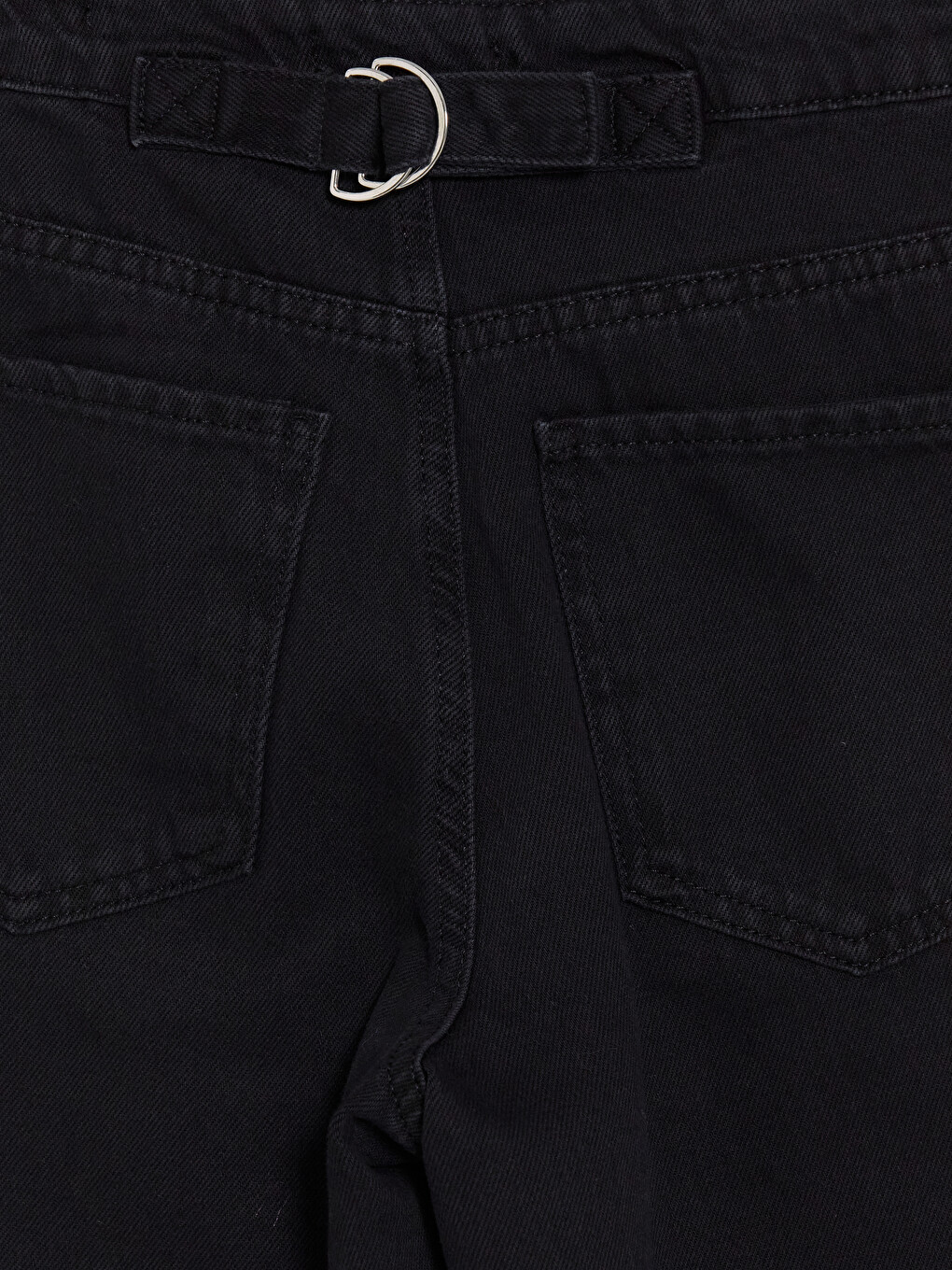 Siyah Straight Fit Kadın Jean Pantolon-6
