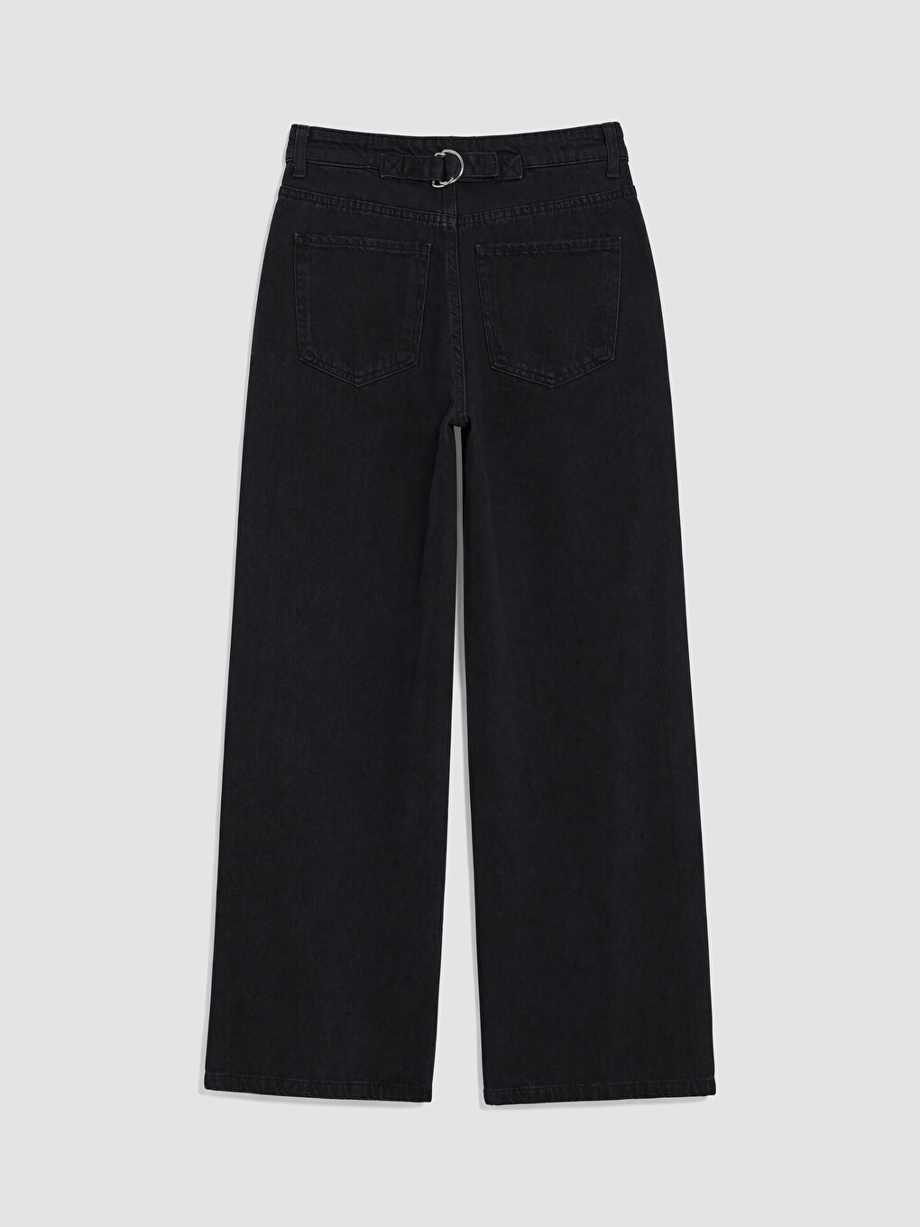 Siyah Straight Fit Kadın Jean Pantolon-7
