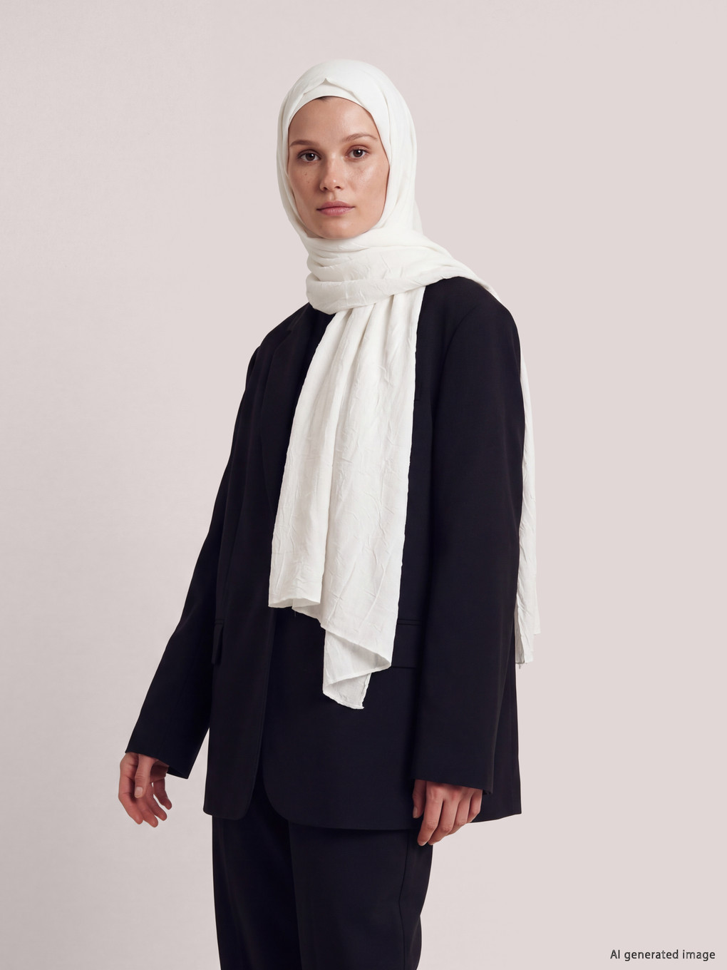 Self-patterned Women's Shawl