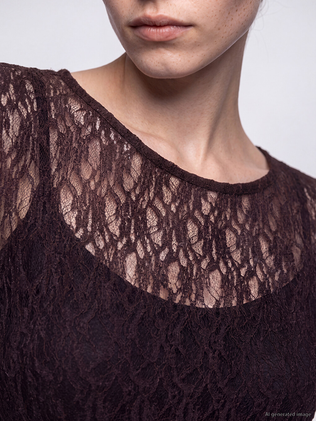 Woman Brown Dress-2