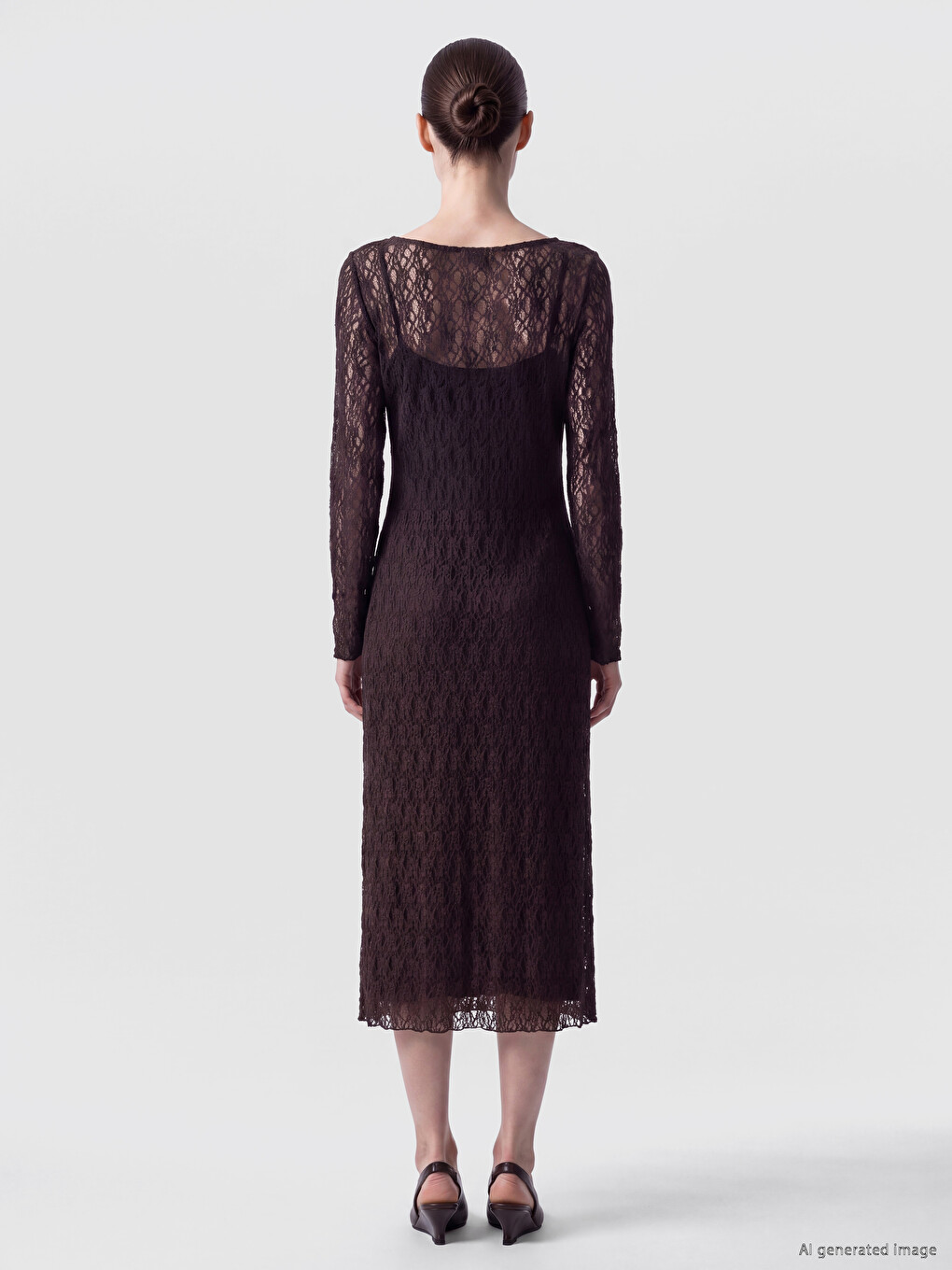 Woman Brown Dress-3