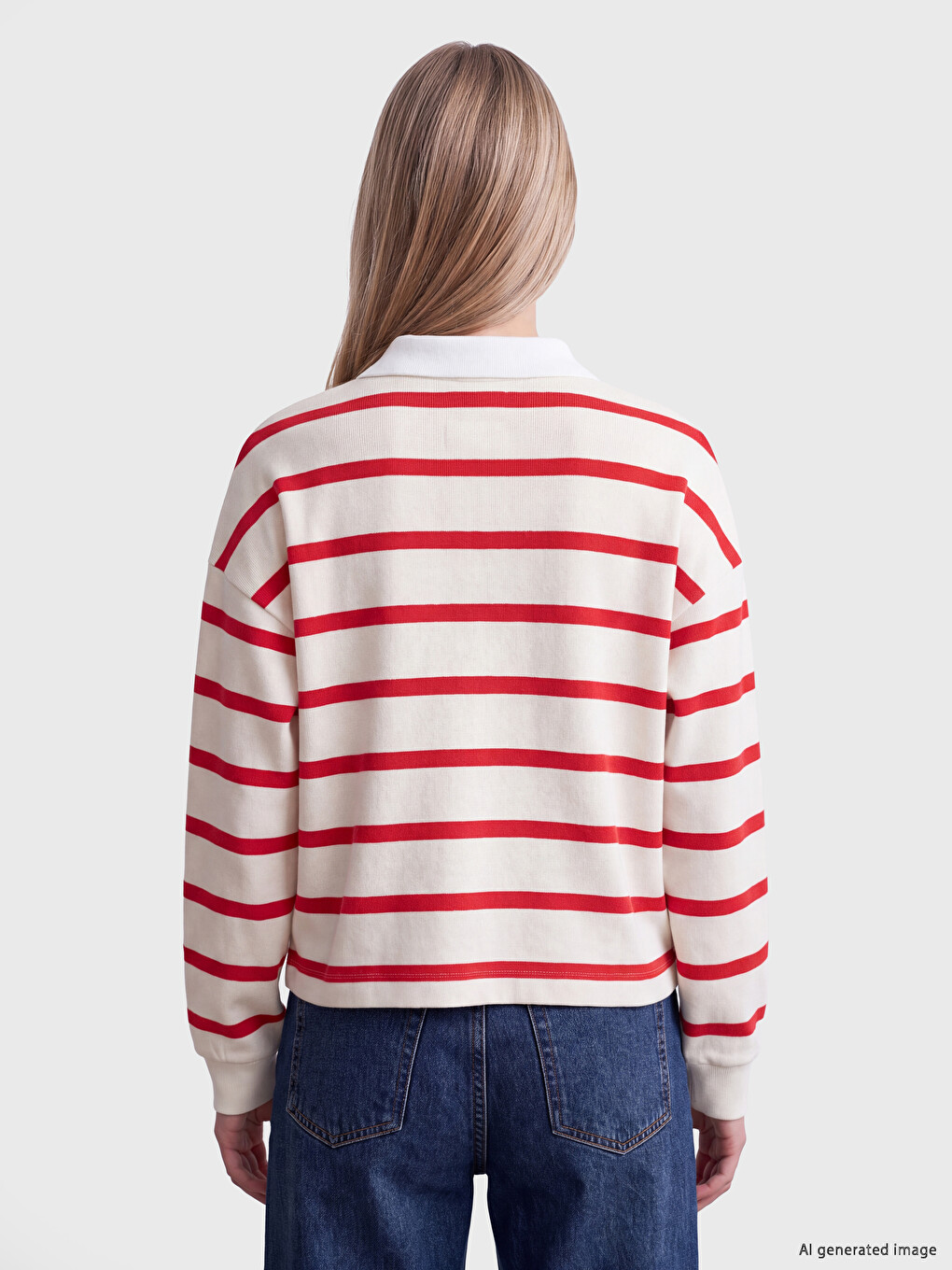 Tricou Polo Cu Dungi Pentru Femei-3