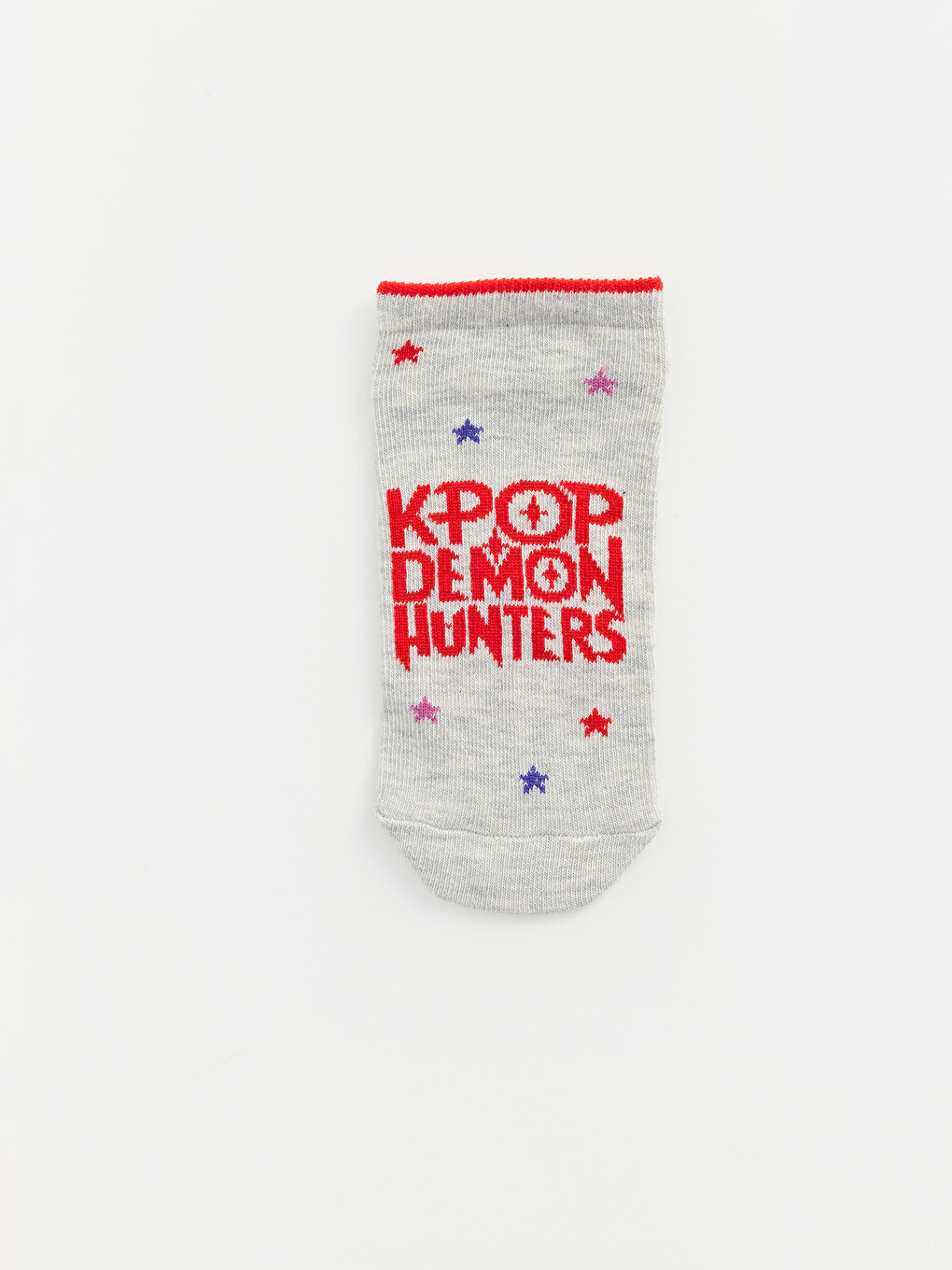 Pembe K-pop Demon Hunters Desenli Kız Çocuk Patik Çorap 5'li-4
