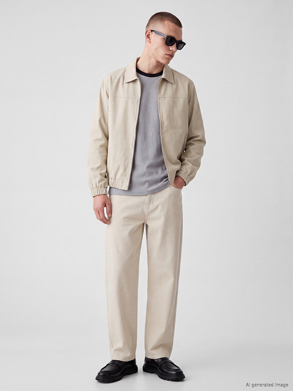Veste Homme Gabardine Coupe Décontractée-1