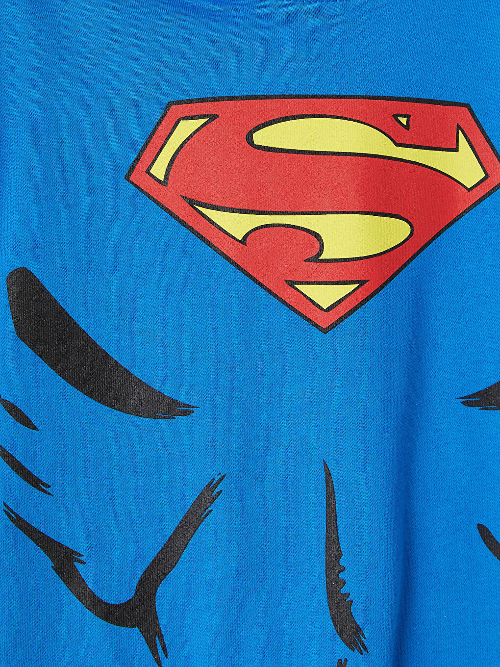 Mavi Superman Baskılı Erkek Çocuk Şortlu Pijama Takımı-2