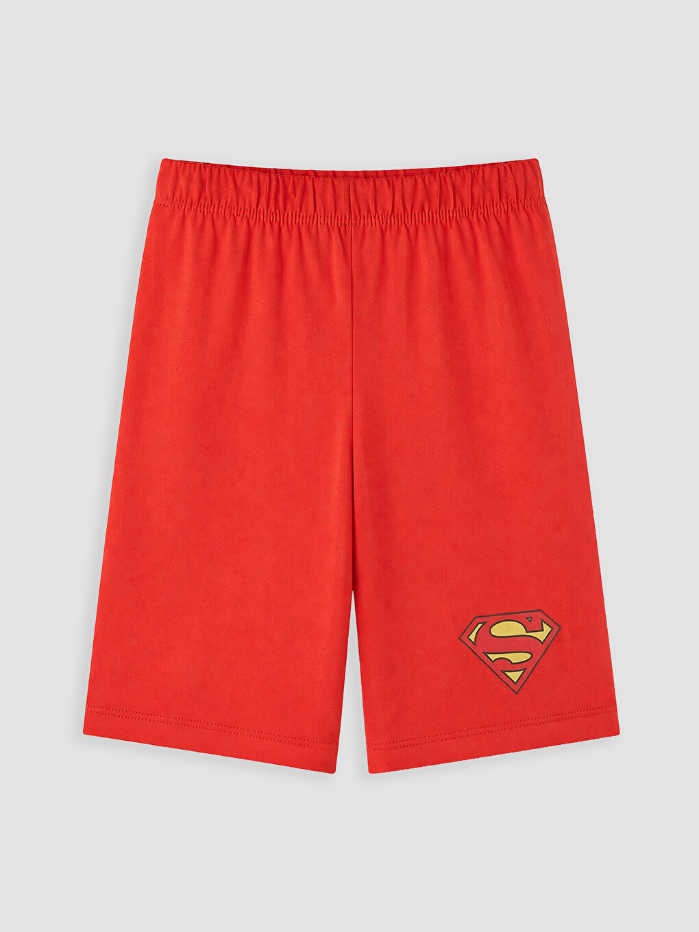 Mavi Superman Baskılı Erkek Çocuk Şortlu Pijama Takımı-4