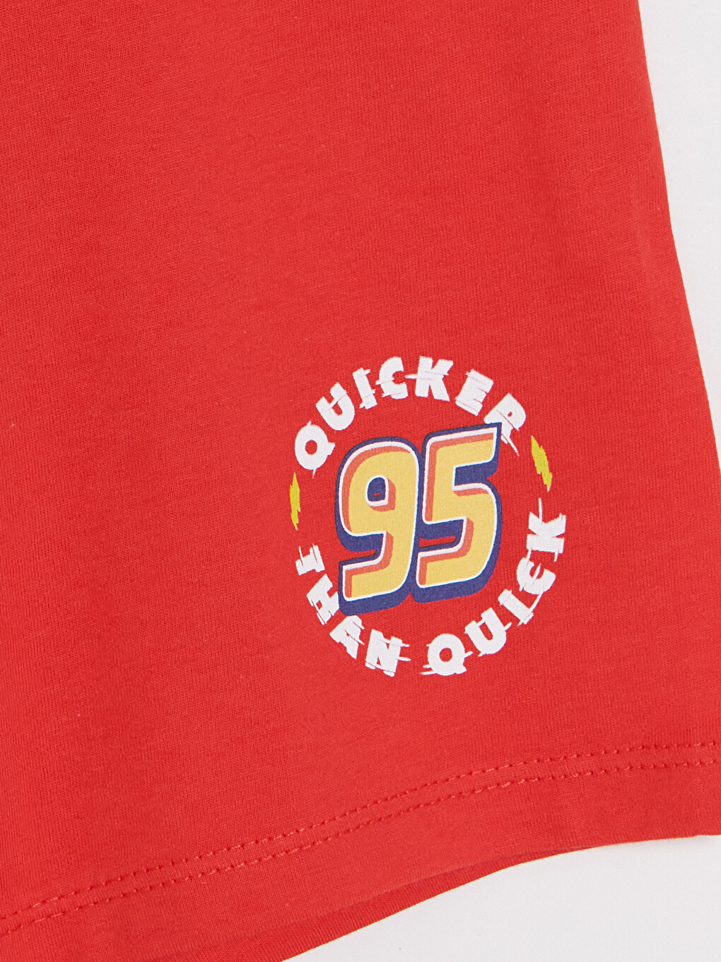 Beyaz Arabalar Baskılı Erkek Çocuk Şortlu Pijama Takımı-5