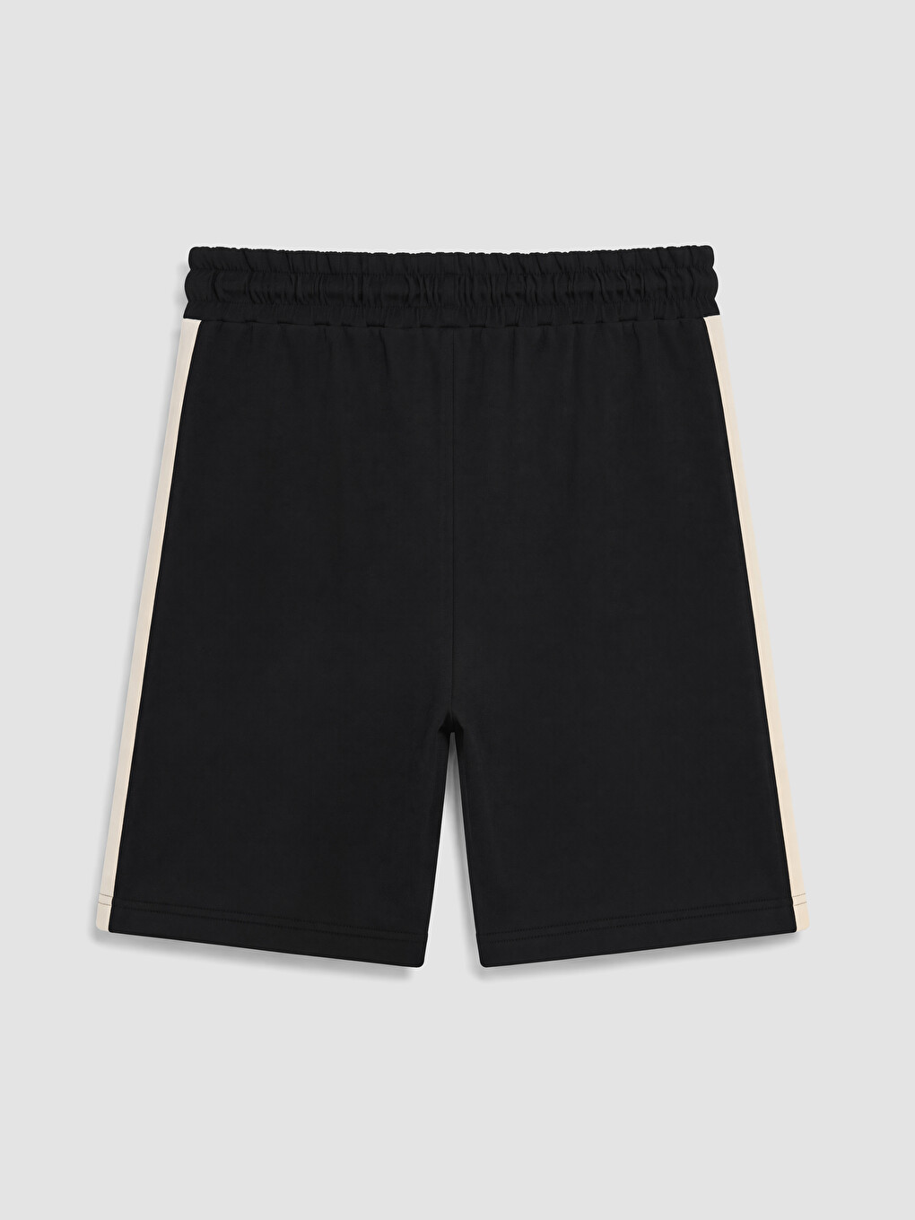 Siyah Regular Fit Çizgili Erkek Şort-7