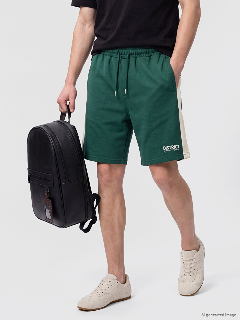 Yeşil Regular Fit Erkek Şort