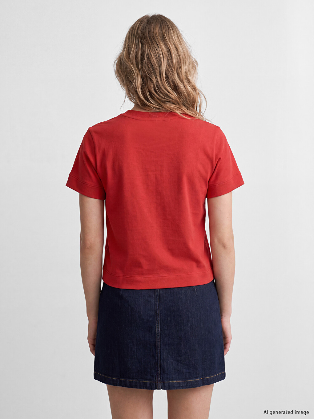 Woman Red T-shirt-3