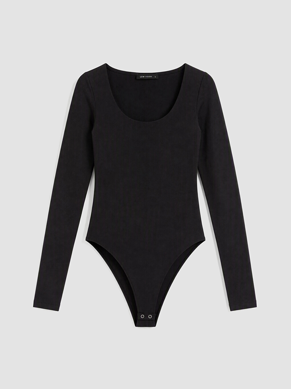 Siyah U Yaka Kadın Bodysuit