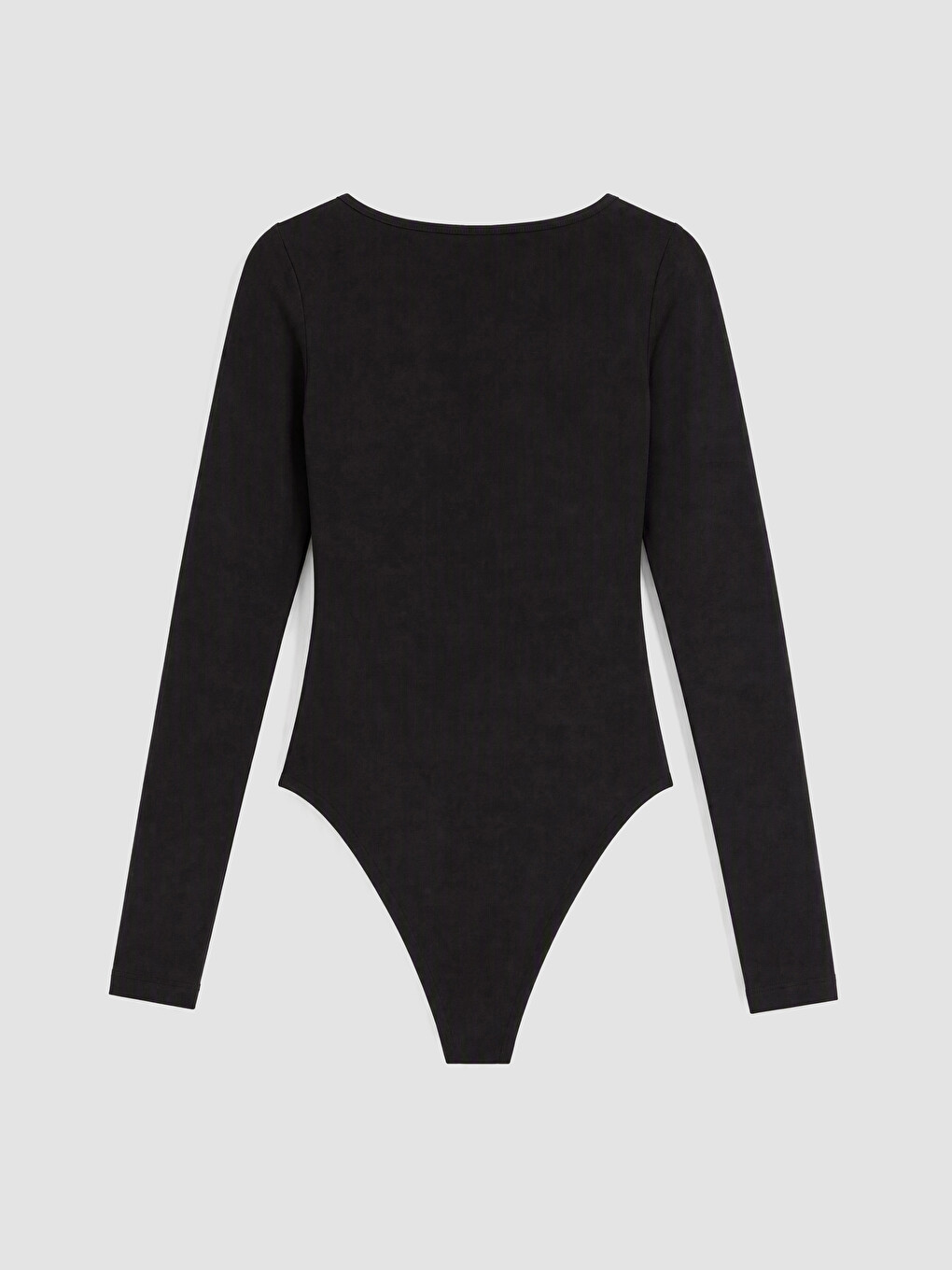 Siyah U Yaka Kadın Bodysuit-2