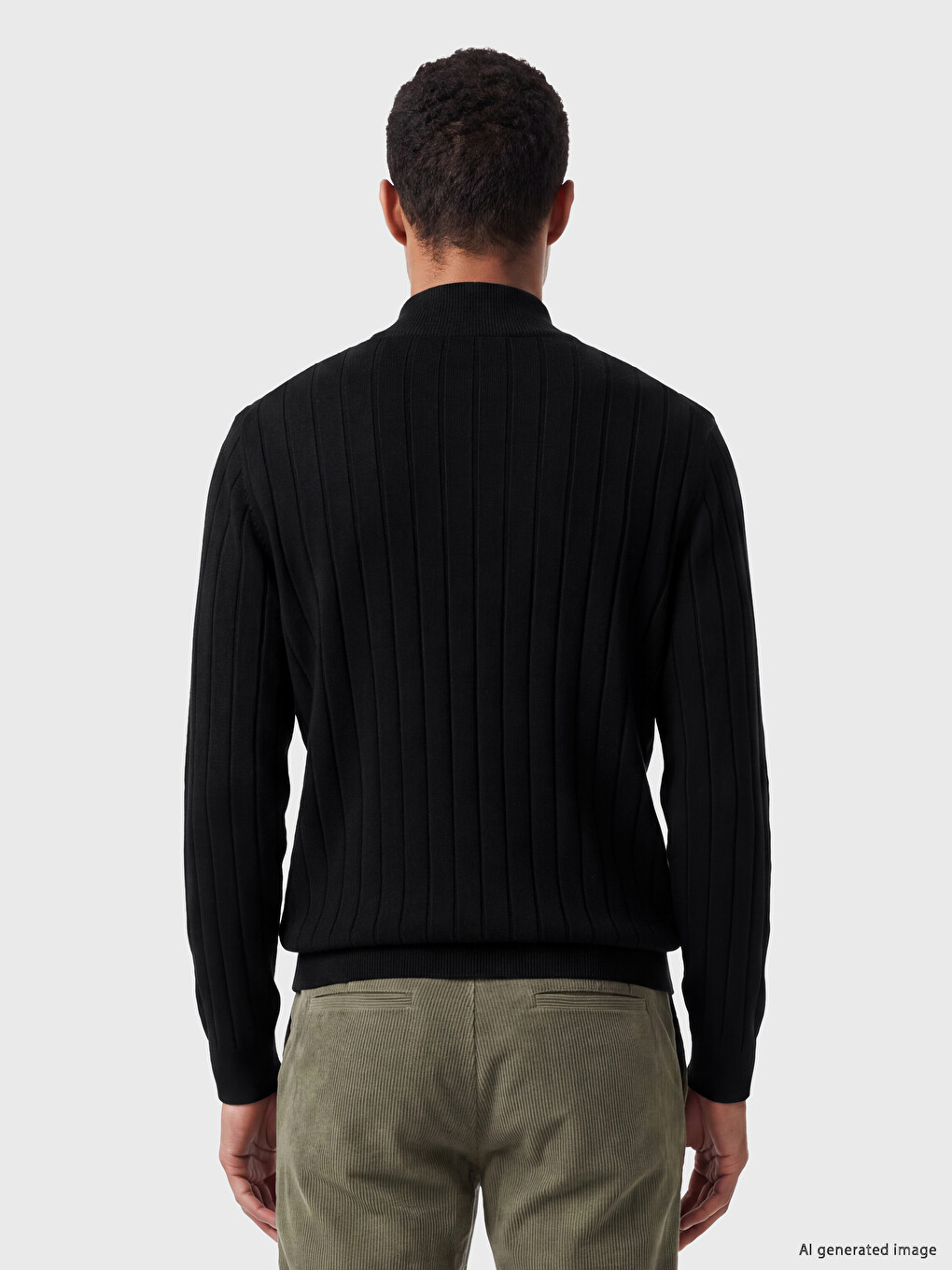 Mock Neck Men's Knitwear Sweater-3