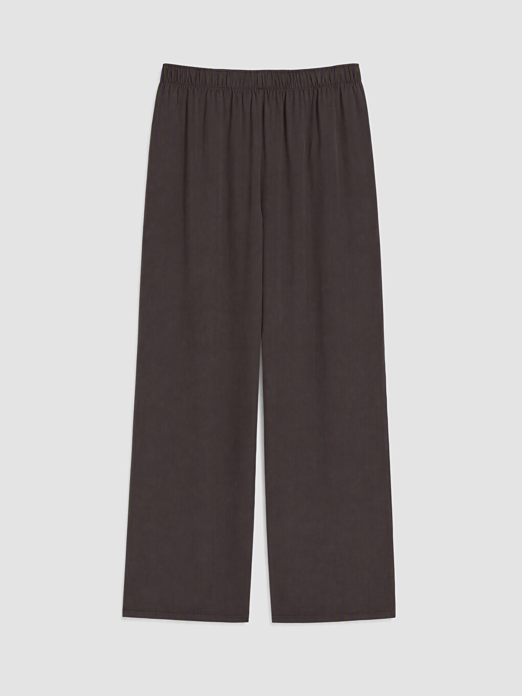 Kahverengi Gömlek Yaka Saten Kadın Pijama Takım-6