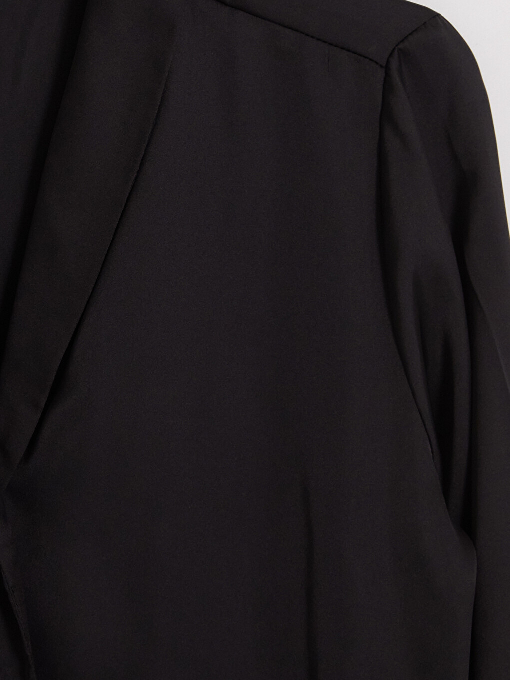 Siyah Gömlek Yaka Dantelli Kadın Pijama Takım-5