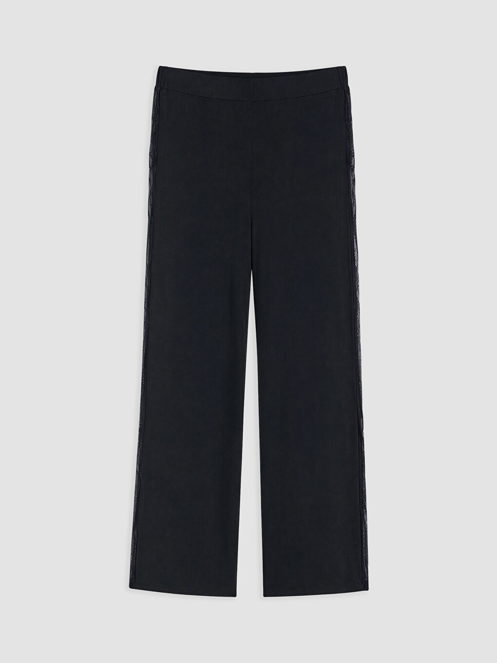 Siyah V Yaka Dantel Detaylı Kadın Pijama Takımı-7