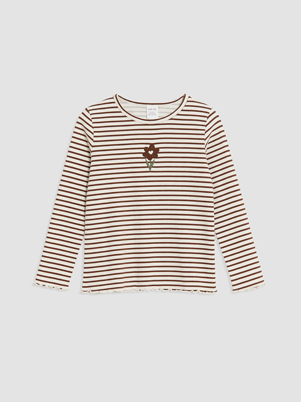 Crew Neck Embroidered Girls' Set-1