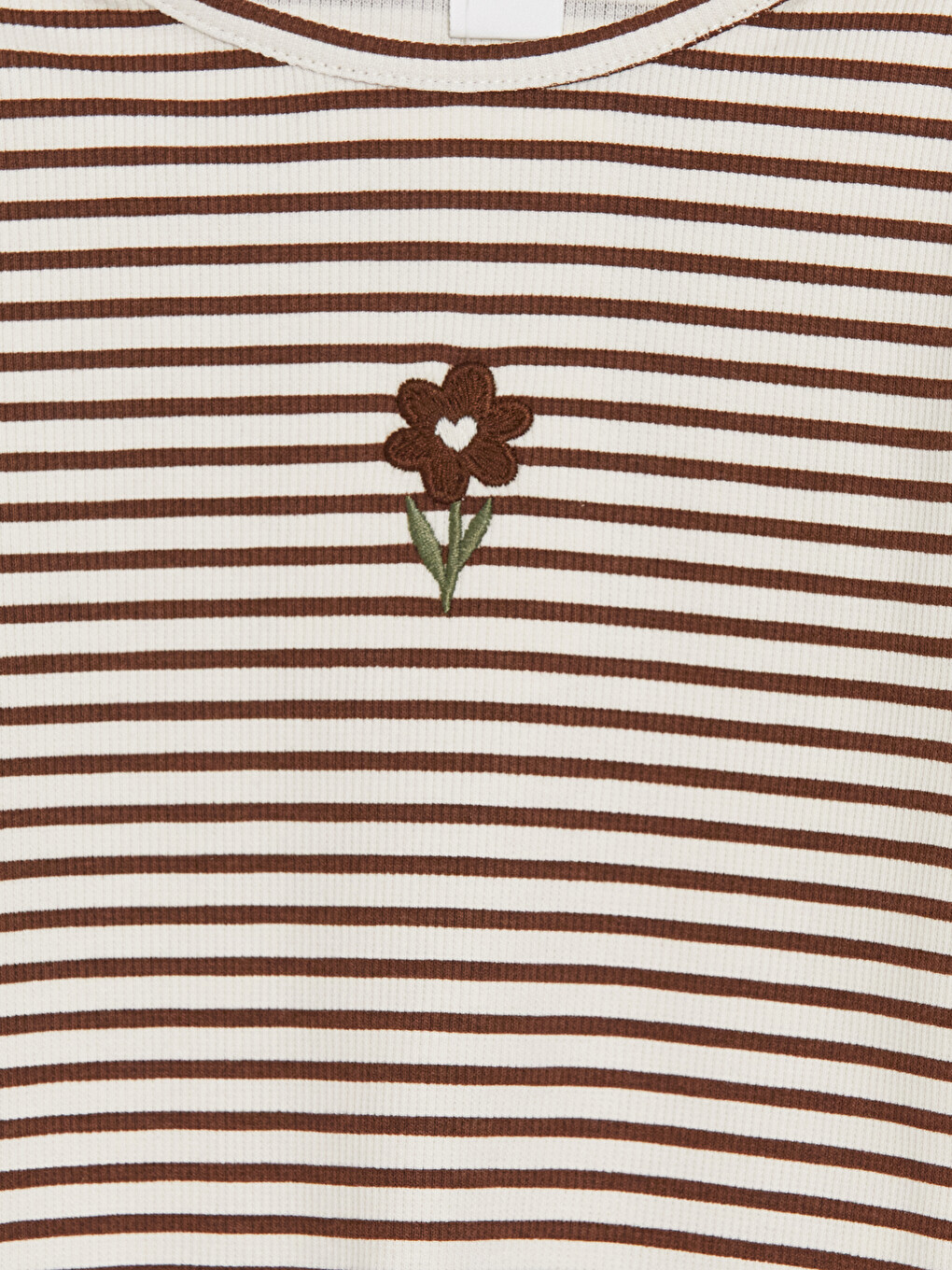 Crew Neck Embroidered Girls' Set-2
