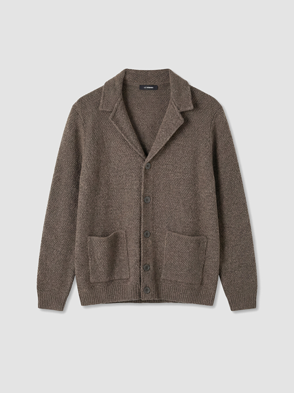 Regular Fit Jacket Collar Men's Knitwear Cardigan-3