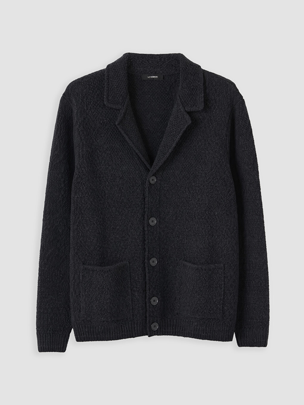 Regular Fit Jacket Collar Men's Knitwear Cardigan-3