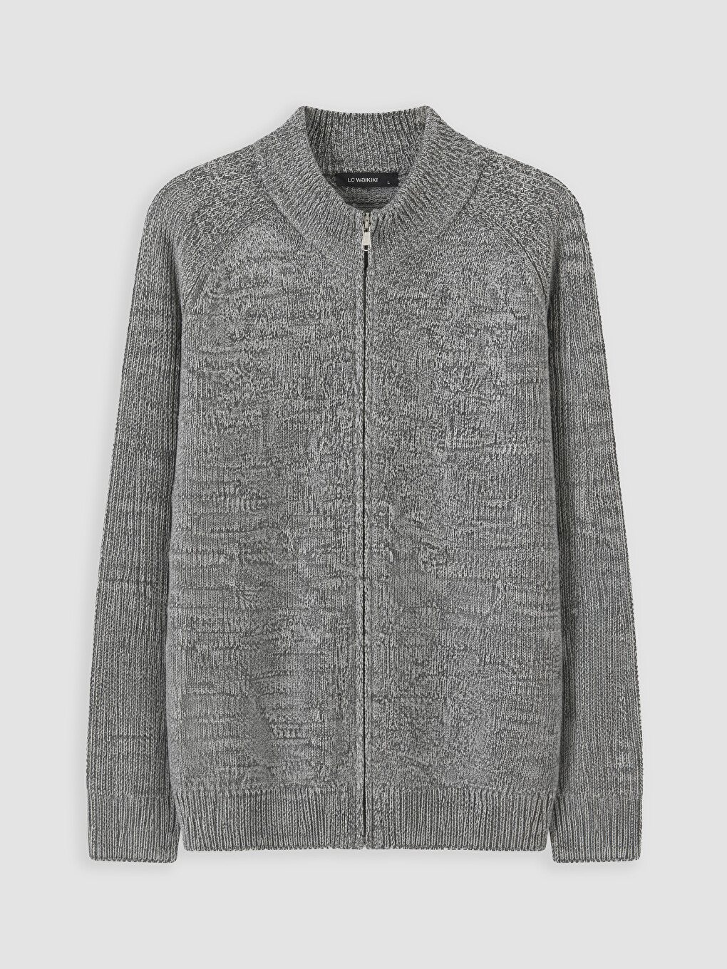 Regular Fit Stand Collar Men's Knitwear Cardigan