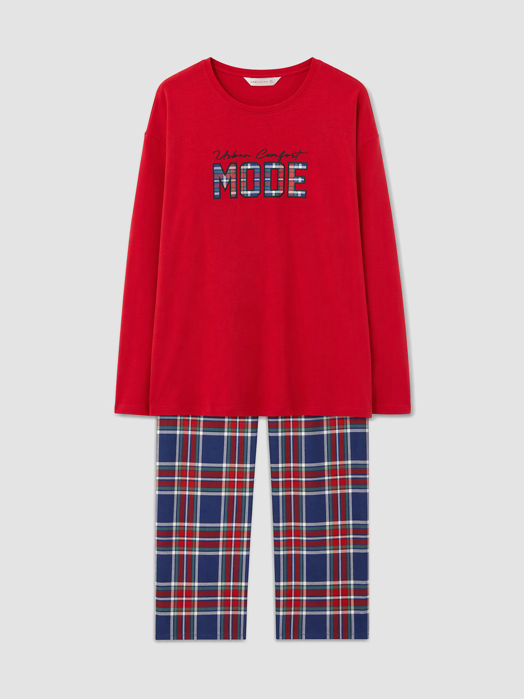 Lacivert Nakışlı Kadın Pijama Takım