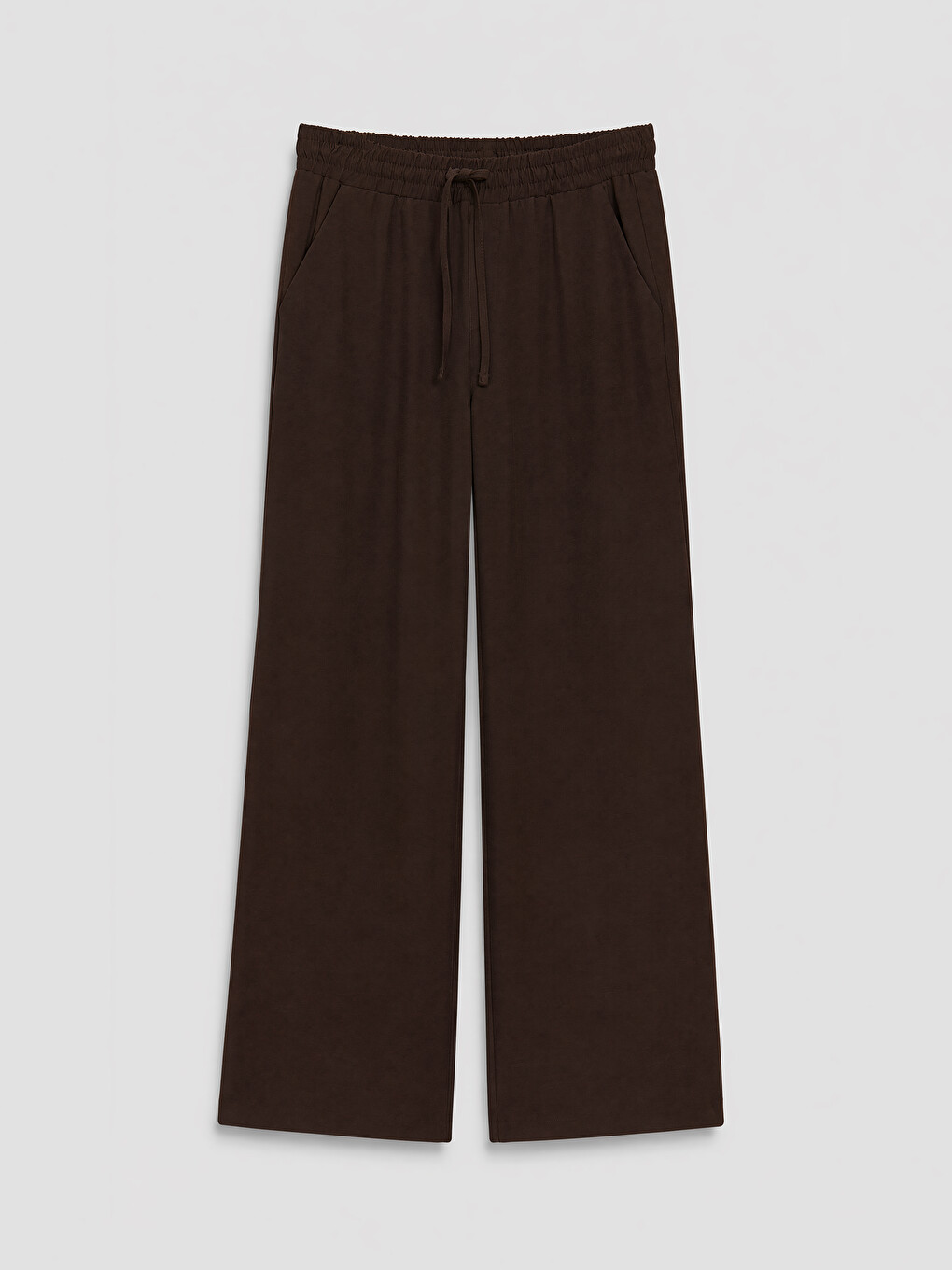 Elastic Waist Wide Leg Women's Trousers-4