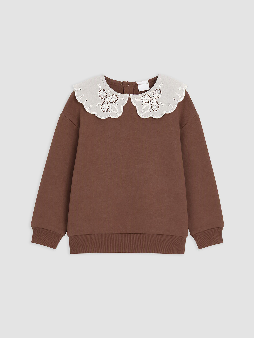 Embroidered Girls' Thick Sweatshirt