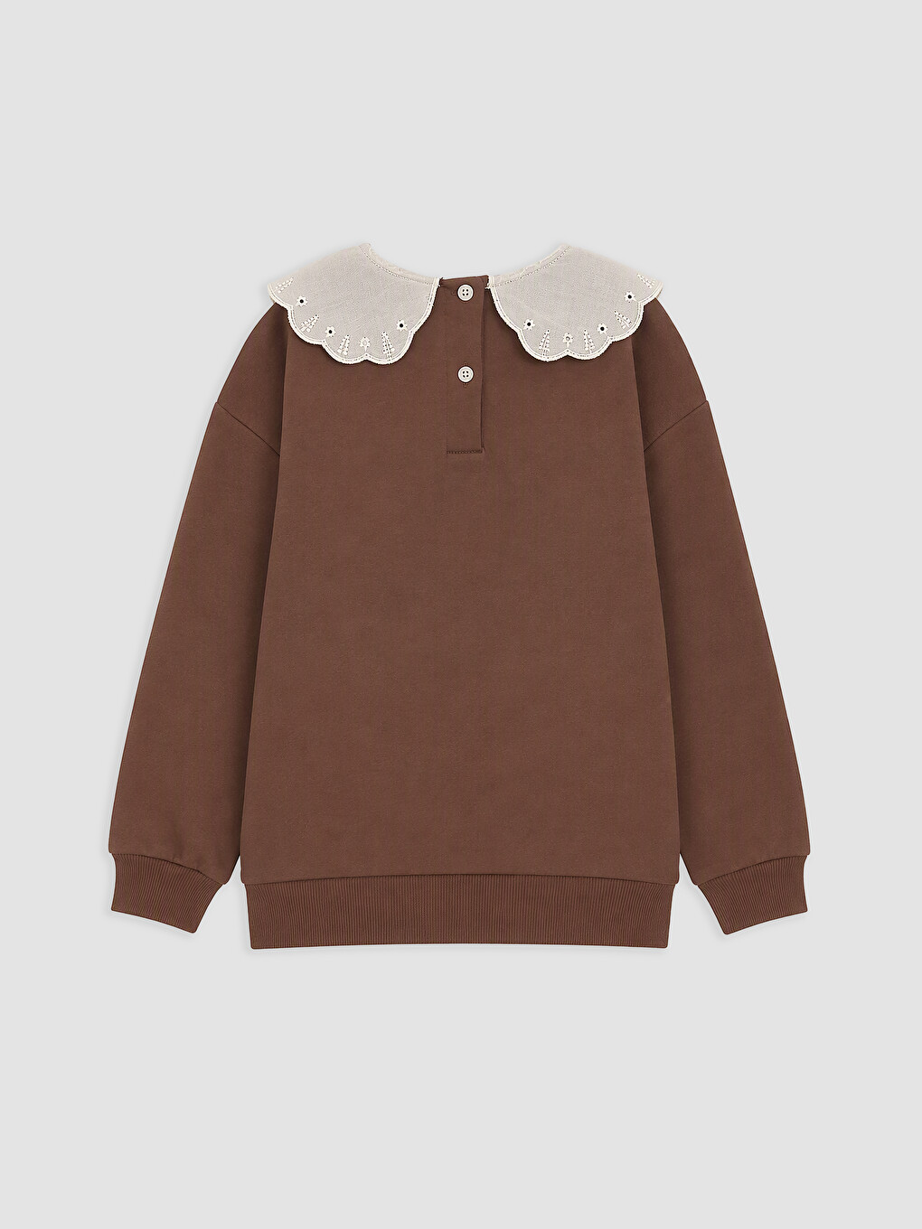 Embroidered Girls' Thick Sweatshirt-1