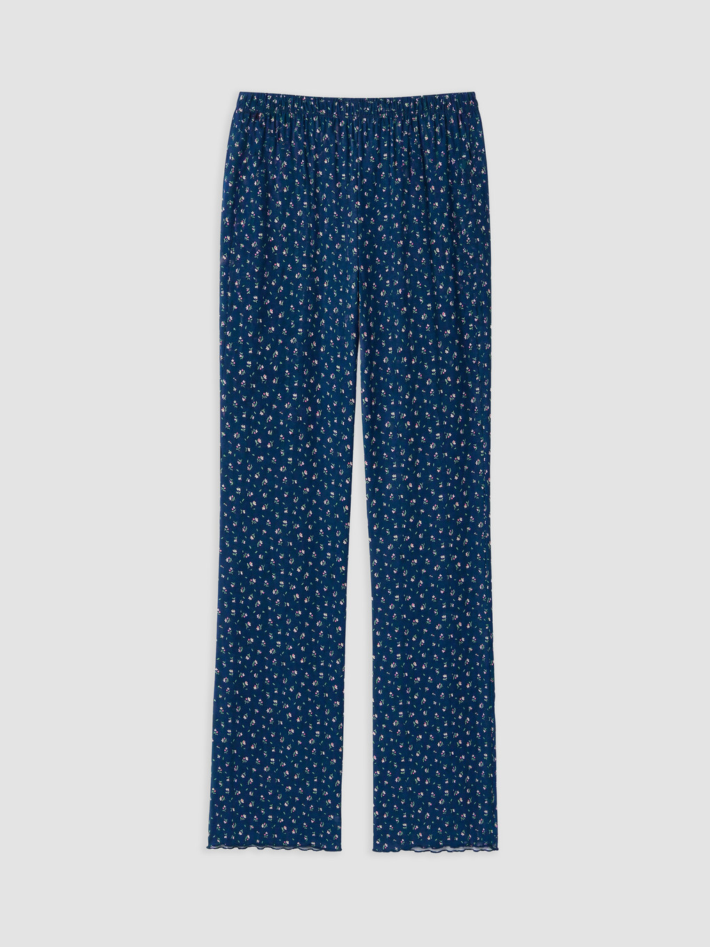 Lacivert Çiçekli Kadın Pijama Takım-6