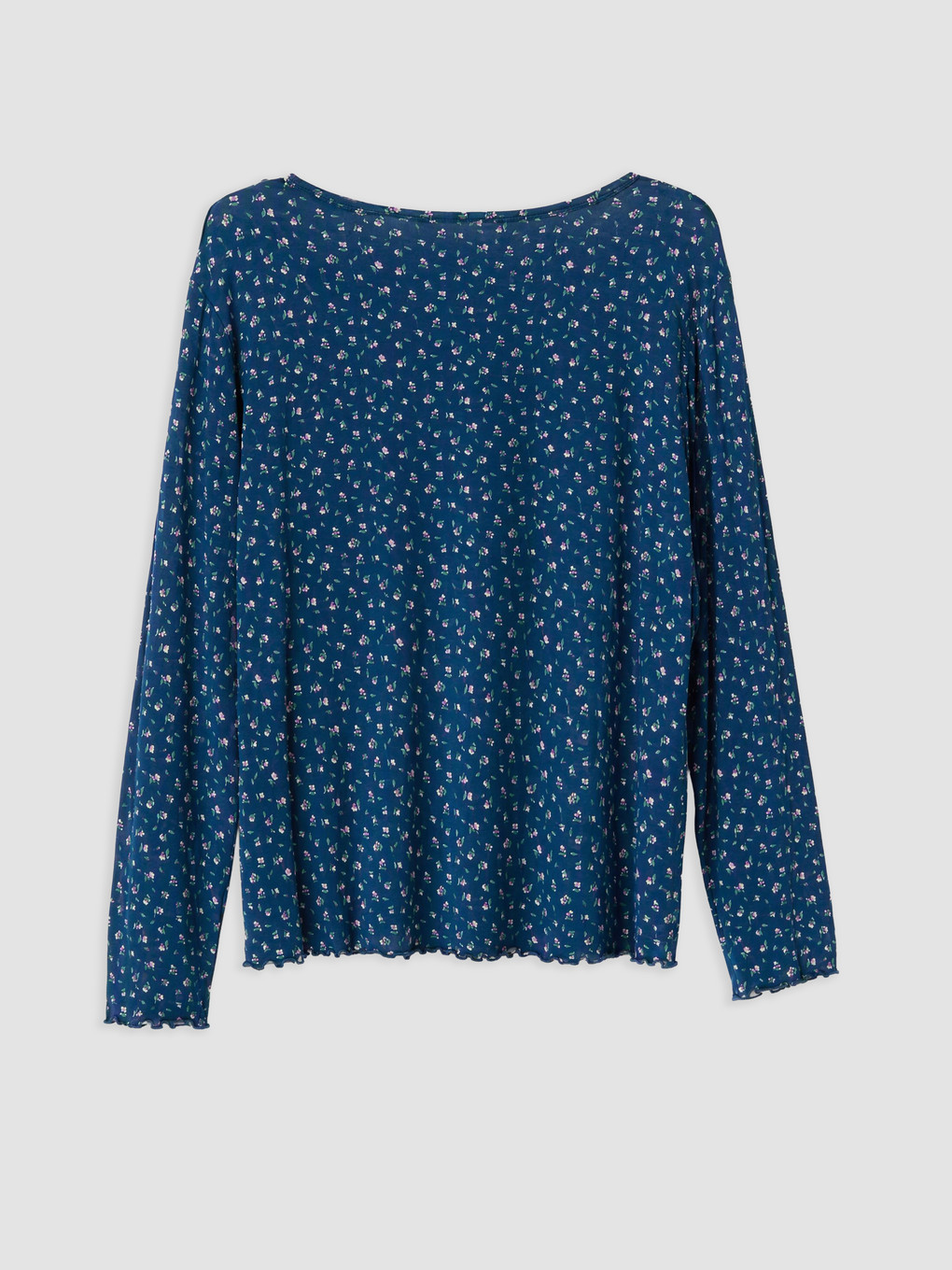 Lacivert Çiçekli Kadın Pijama Takım-7