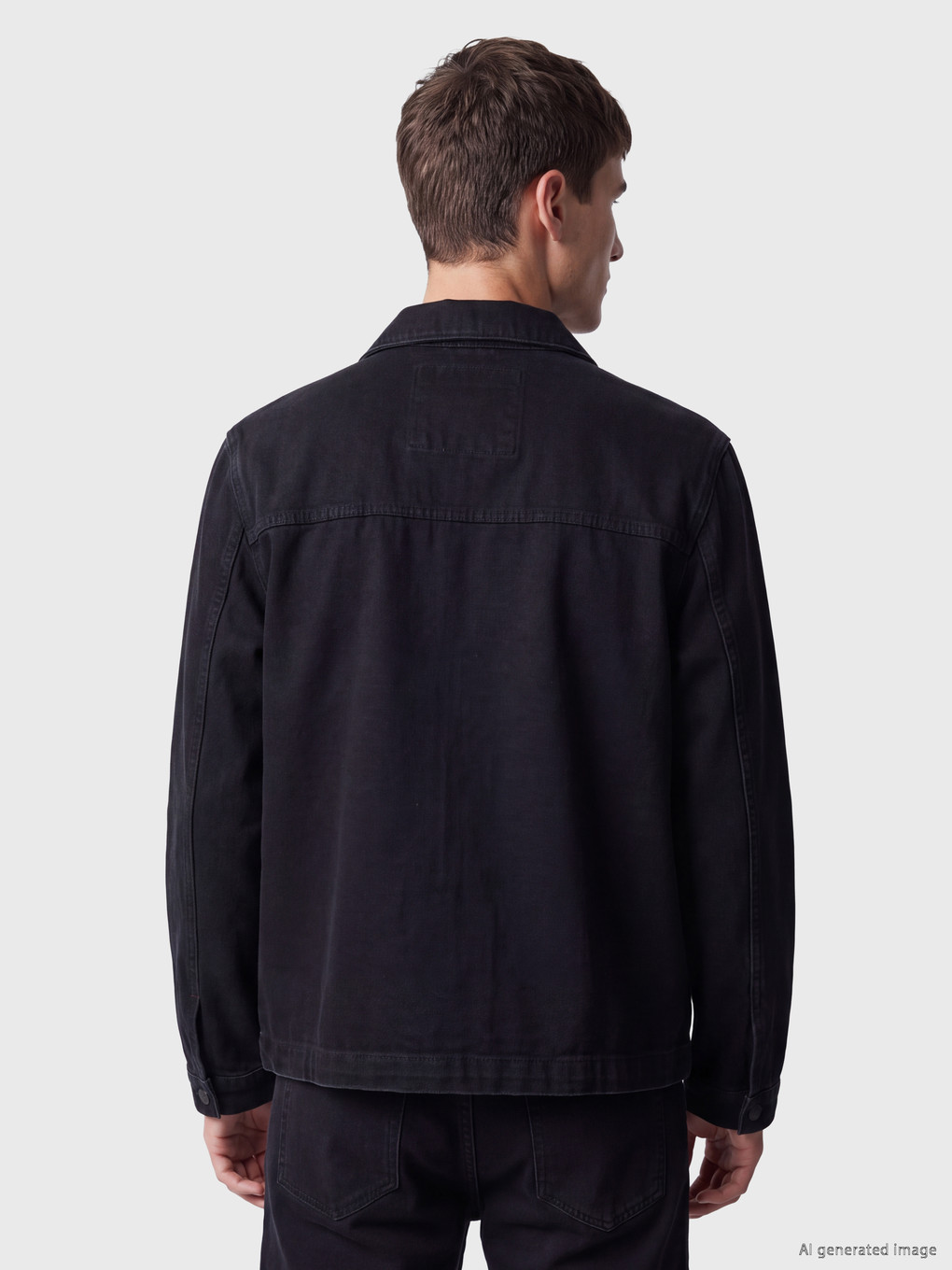 Siyah Loose Fit Erkek Jean Mont-3