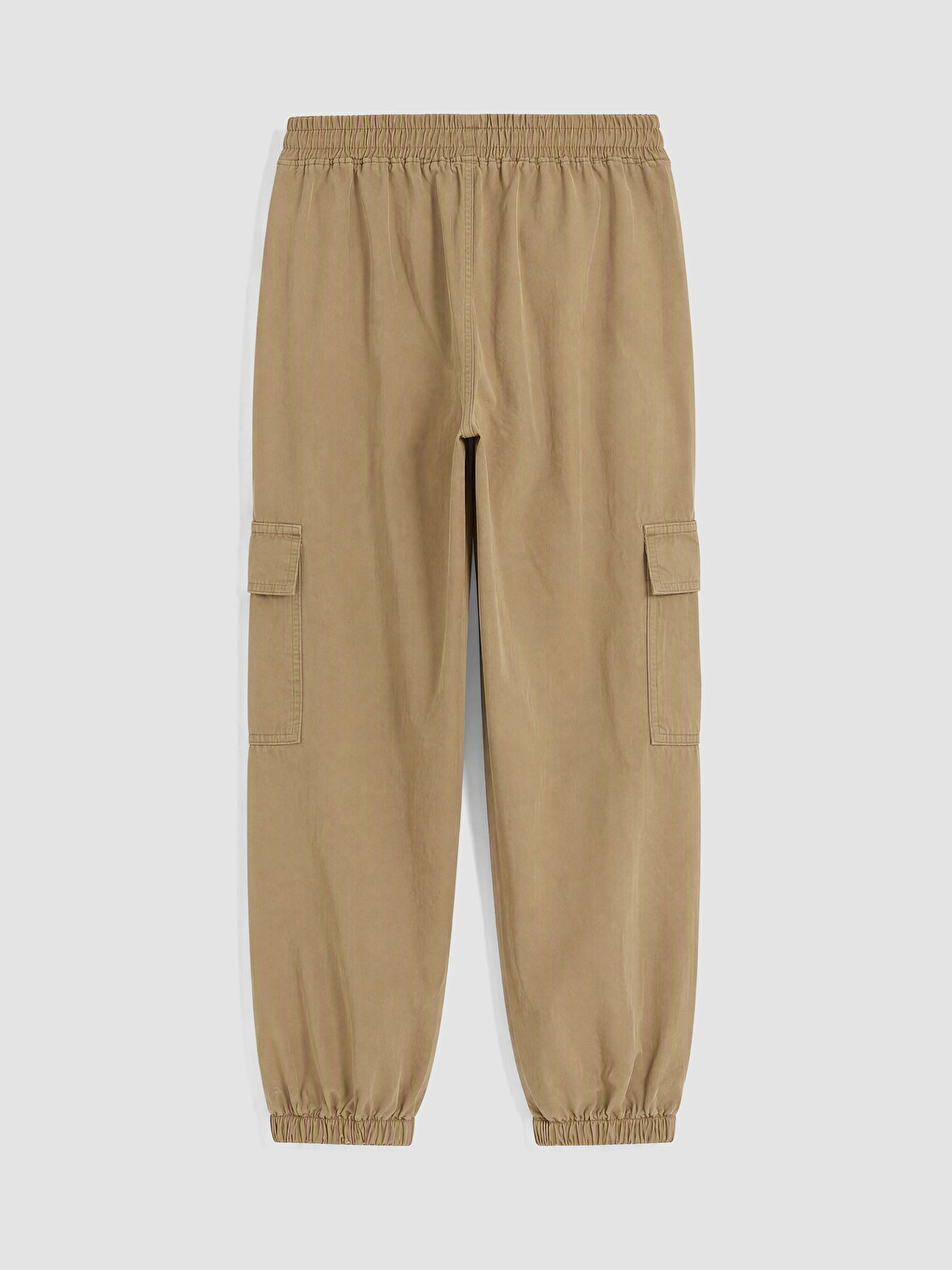 Bej Kız Çocuk Gabardin Kargo Pantolon-2