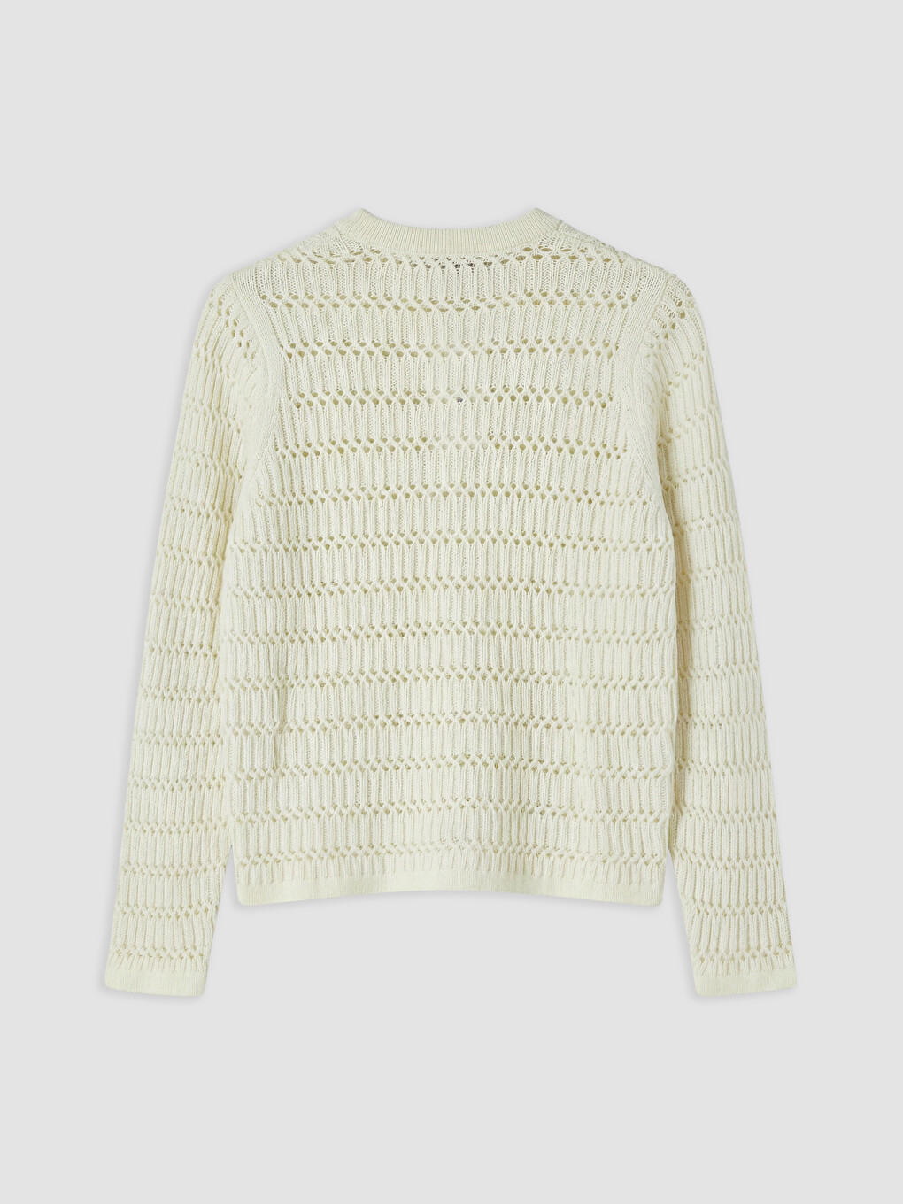 Crew Neck Open-knit Women's Knitwear Cardigan-5