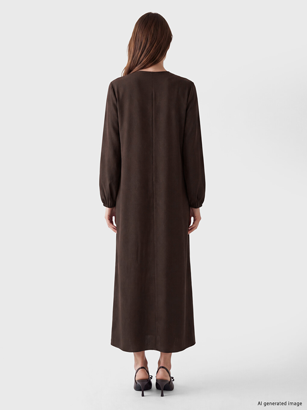 Guler Rotund Cu Model Rochie A-line-3