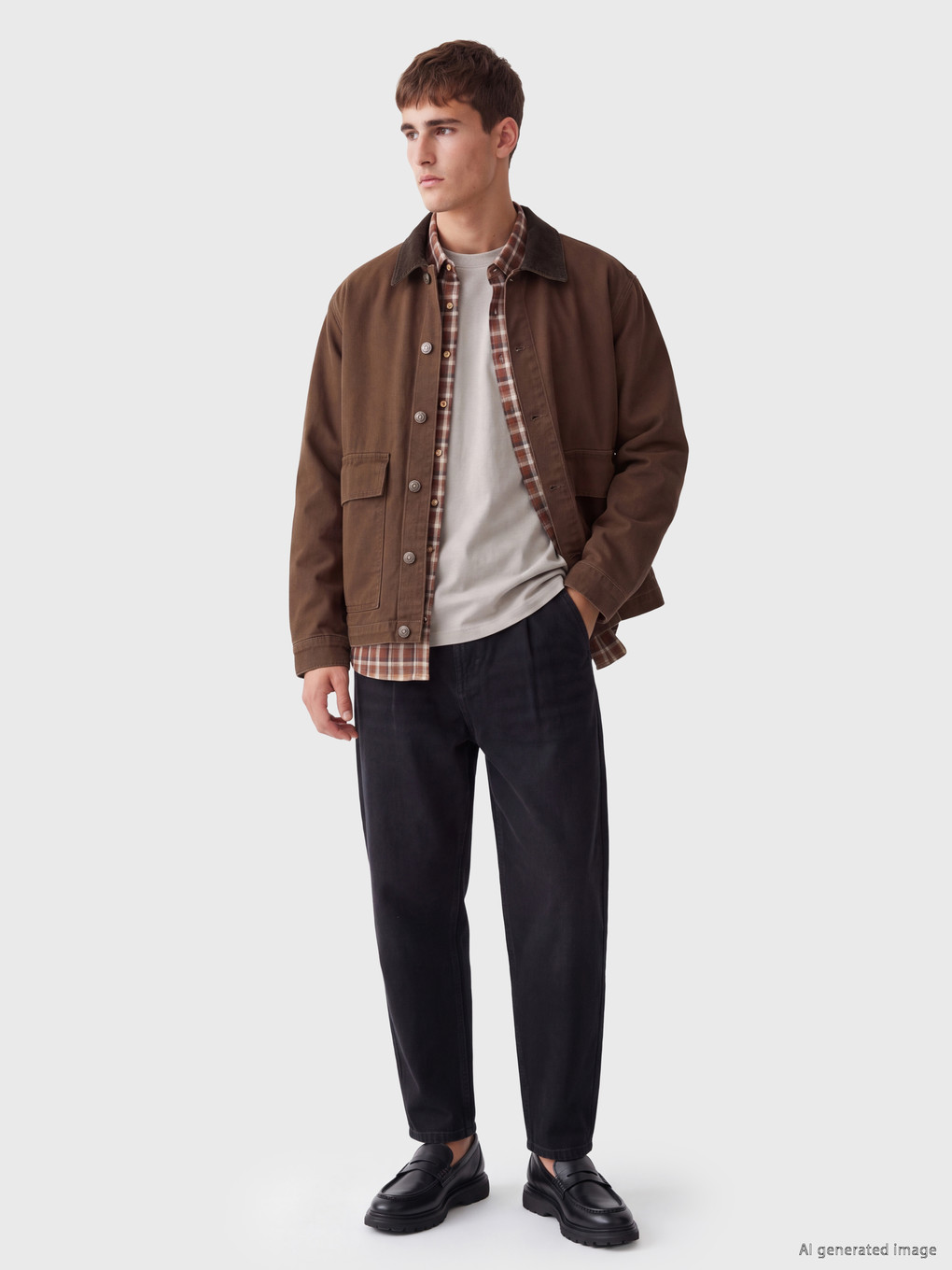 Loose Fit Men's Jean Coat-1